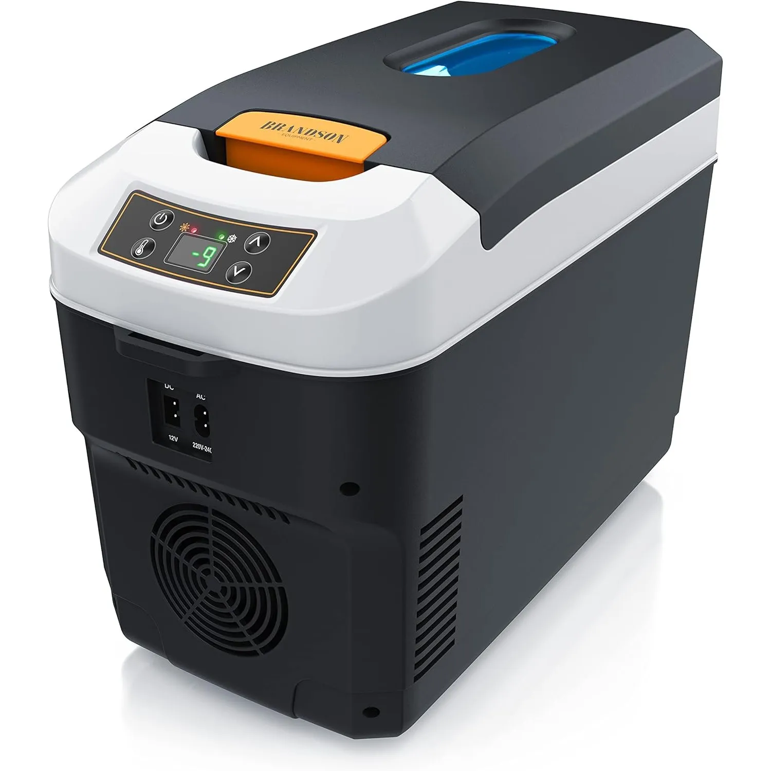 Brandson - Kühlbox elektrisch 10L – 230 V Netzspannung und 12 V KFZ Auto Bordspannung – kühlt und wärmt – Heizen max. 6…