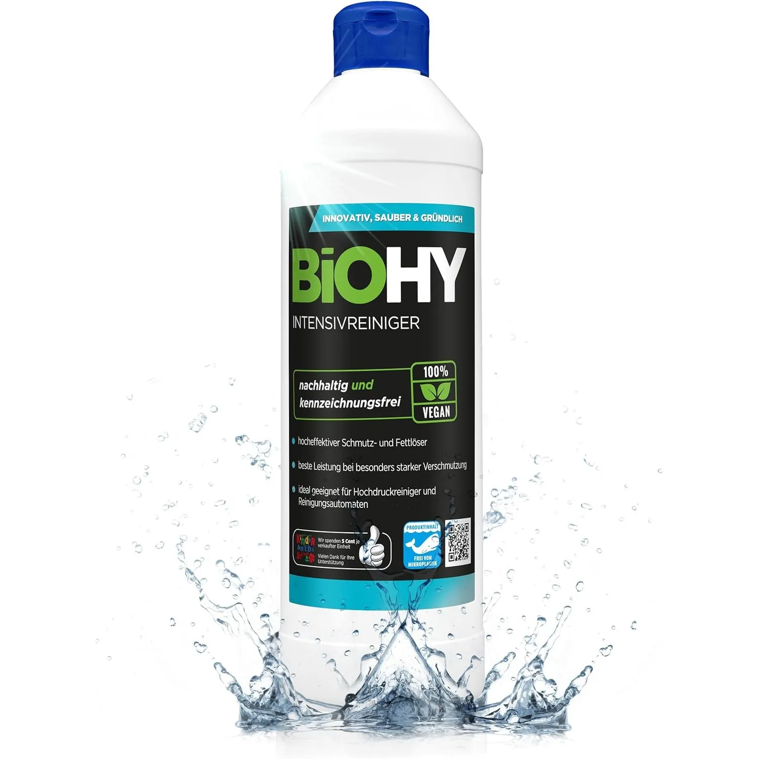 BiOHY Intensivreiniger (500ml) | Bodenreiniger Konzentrat für starke Verschmutzungen | Reinigungsmittel für Reinigungsa…