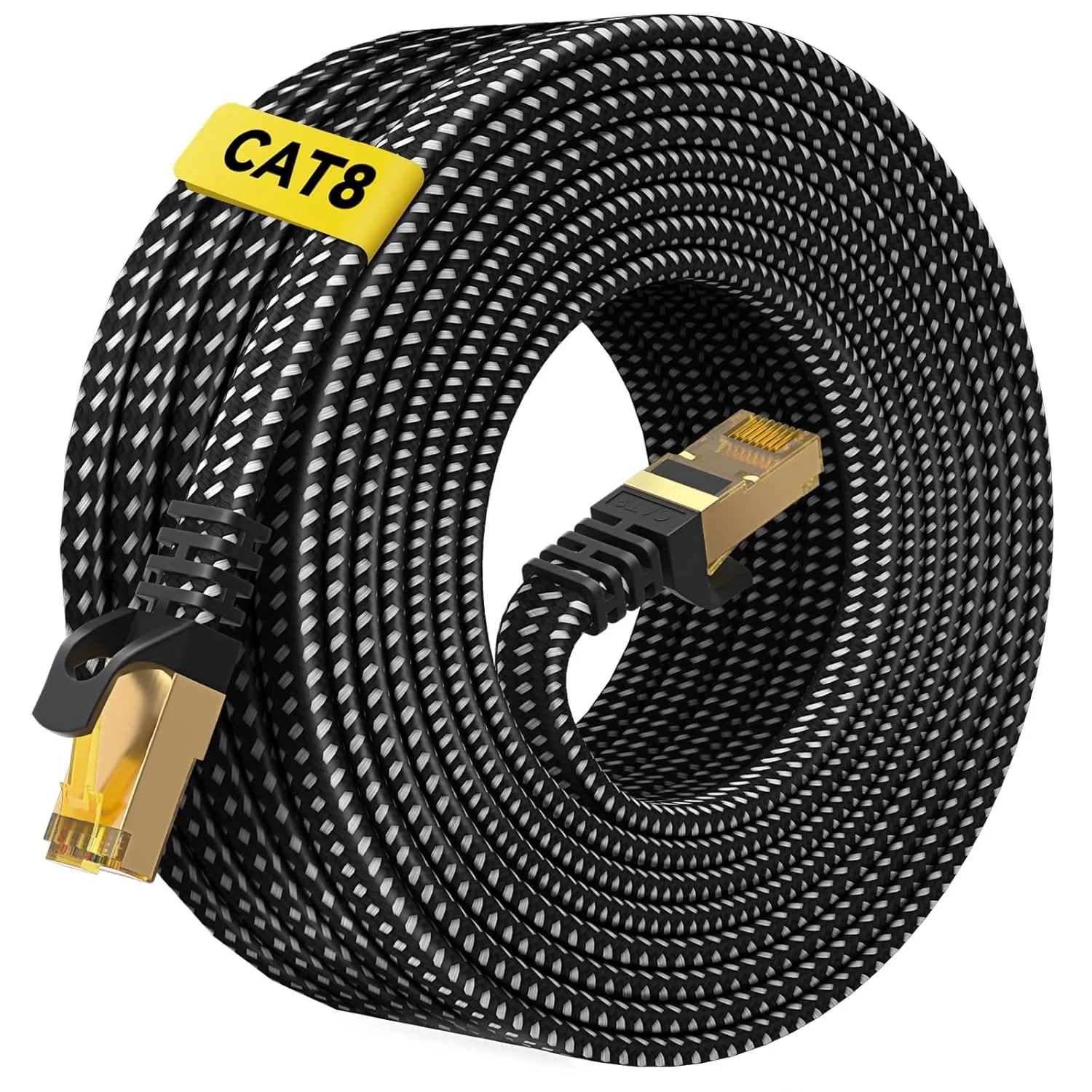ARISKEEN Cat 8 Lan Kabel 20meter, 40Gbps Netzwerkkabel Ethernet Kabel 2000Mhz Hochgeschwindigkeit Gigabit Rj45 S/FTP Ge…