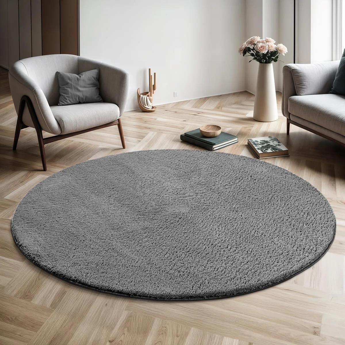 the carpet Relax Moderner Flauschiger Kurzflor Teppich, Anti-Rutsch Unterseite, Waschbar bis 30 Grad, Super Soft, Fello…