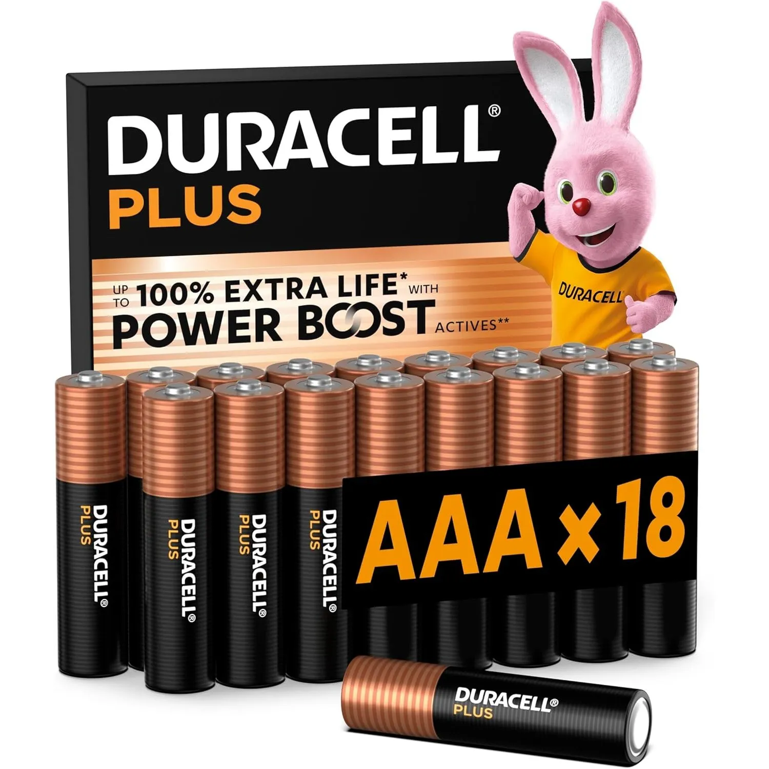 DURACELL Plus AAA-Batterien (18er-Pack) – Alkaline-Batterien 1,5 V