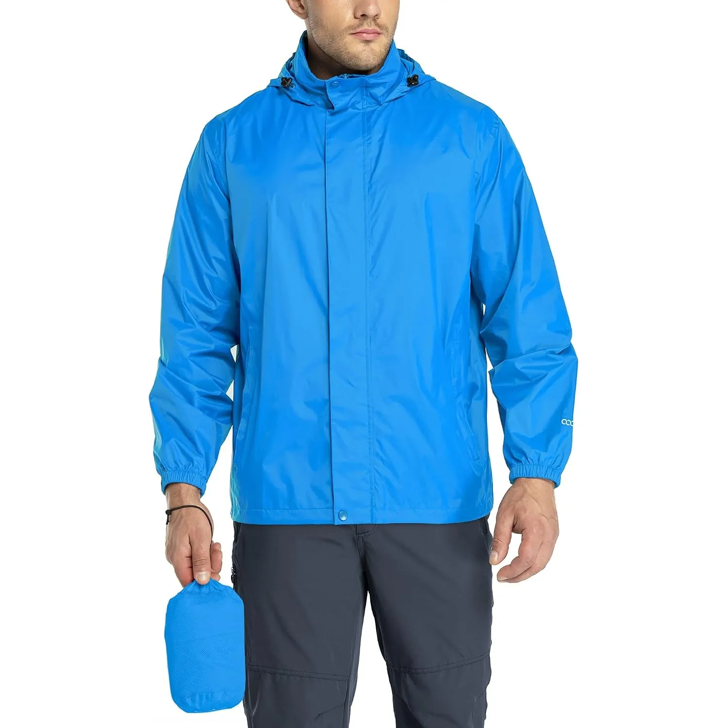 33,000ft Regenjacke Herren Leicht Wasserdicht Faltbare Regenmantel Fahrrad | Atmungsaktiv Outdoorjacke Windjacke Windbr…