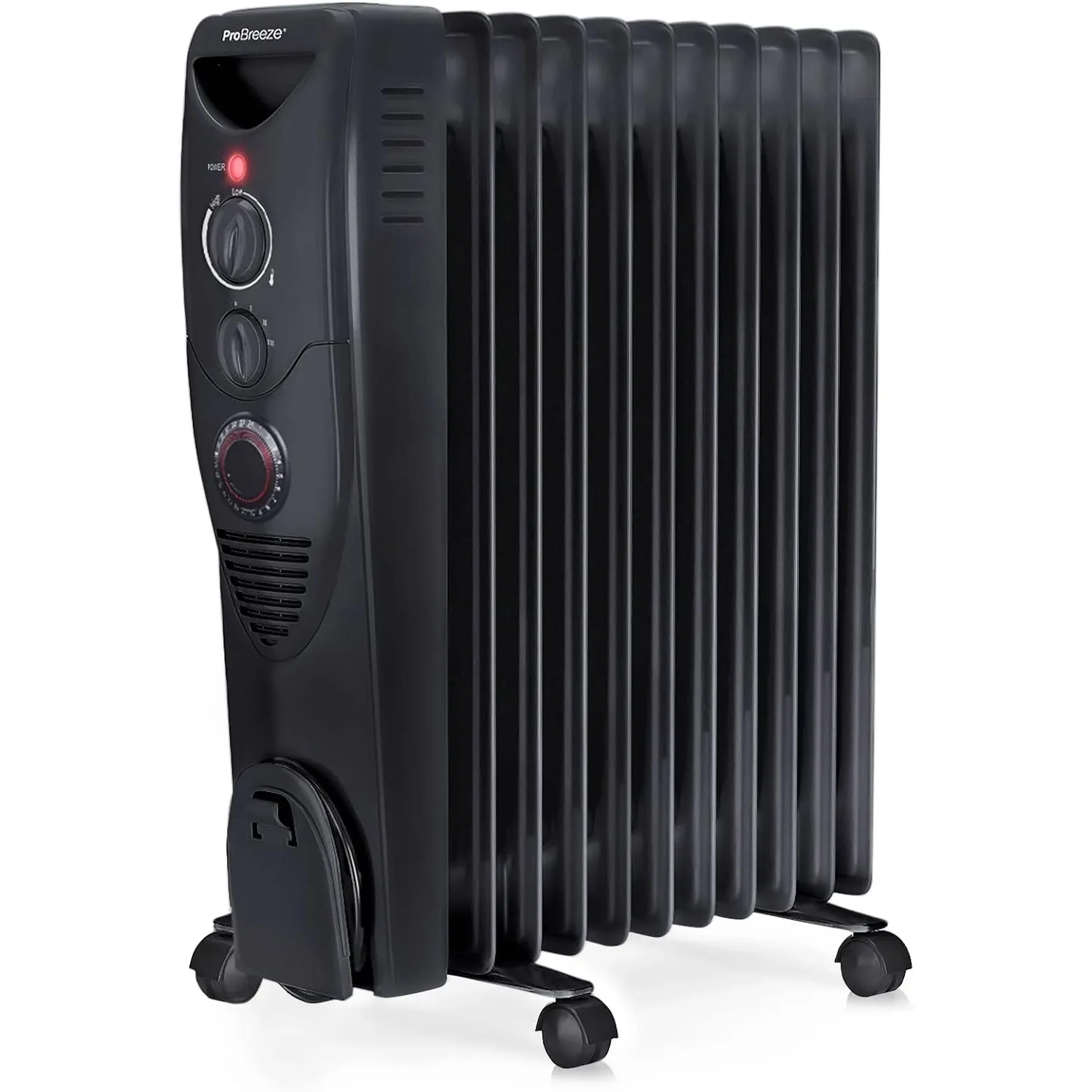 Pro Breeze 2500W Ölradiator energiesparend - Elektro Heizkörper mit 11 Rippen, integrierter Zeitschaltuhr, 3 Heizstufen…
