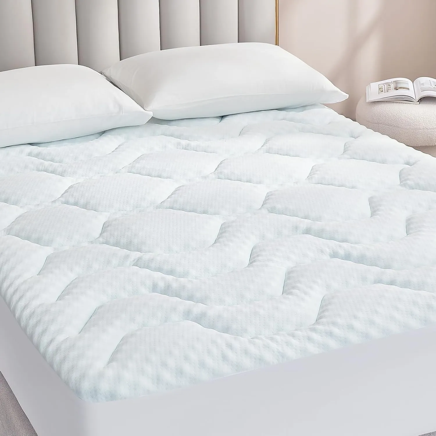 EHEYCIGA Gel Topper 150x200cm aus Memory Foam, Weiß