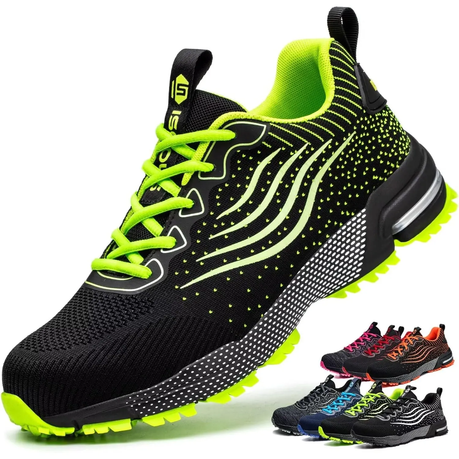 ISOOUS Sicherheitsschuhe Herren Damen Arbeitsschuhe Leicht Atmungsaktiv rutschfest Stahlkappe Schutzschuhe
