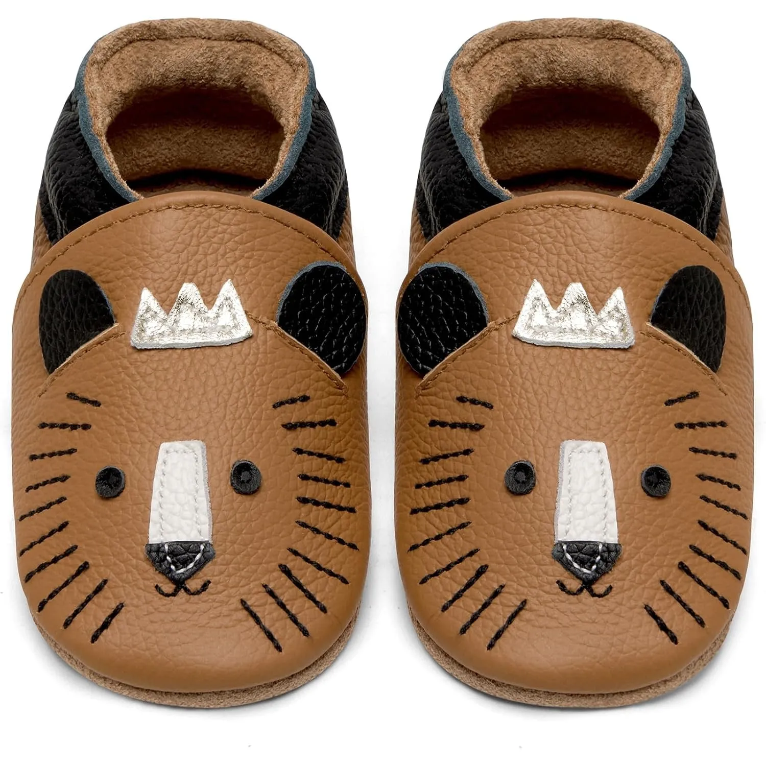 IceUnicorn Krabbelschuhe Baby Lauflernschuhe Jungen Mädchen Weicher Leder Babyhausschuhe Kleinkind Rutschfeste Ledersch…