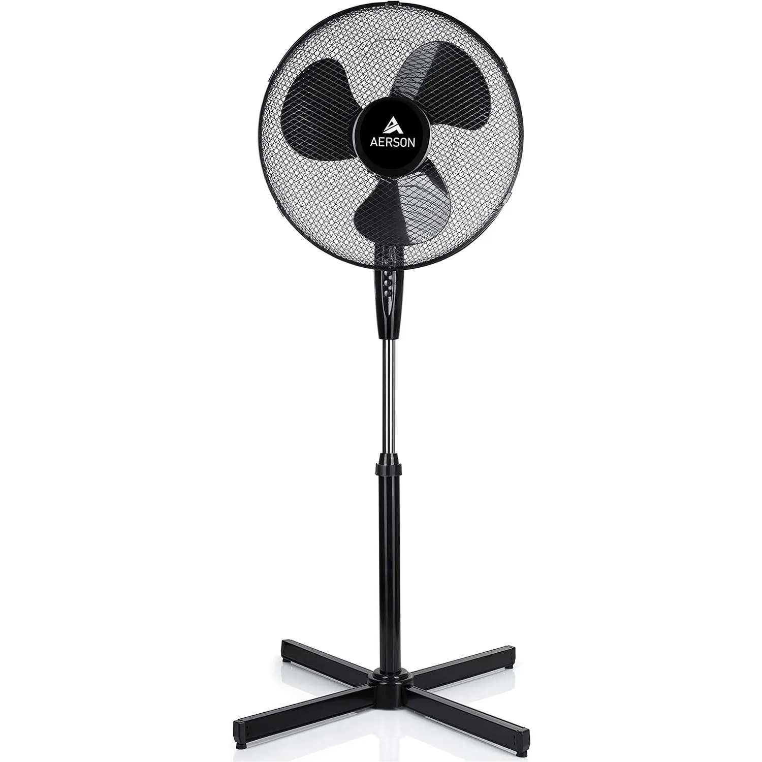 TRESKO AERSON Standventilator 40cm | Ventilator höhenverstellbar bis 120cm | hoher Luftdurchsatz und sehr leise | Windm…