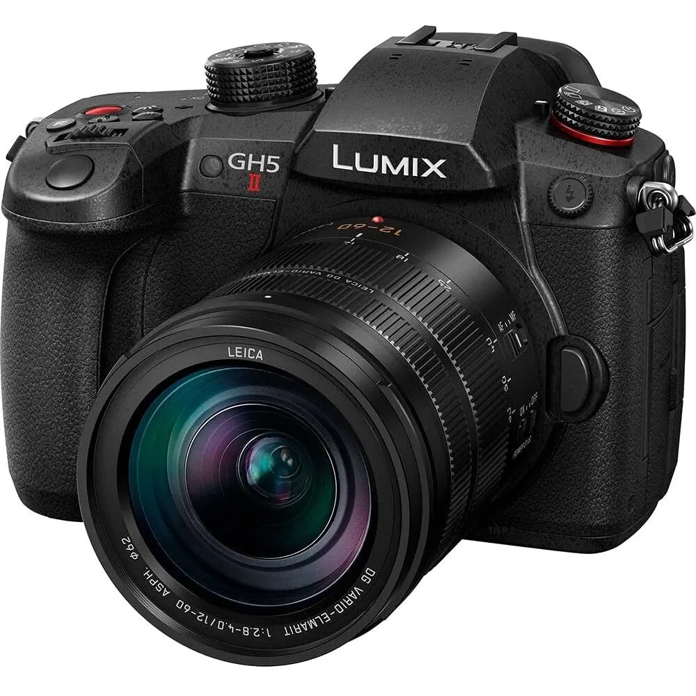 Panasonic LUMIX DC-GH5M2LE Systemkamera mit Objektiv Leica 12-60mm/F2.8-4.0 (20MP, 4K, doppelte Stabilisierung, Kälte-/…