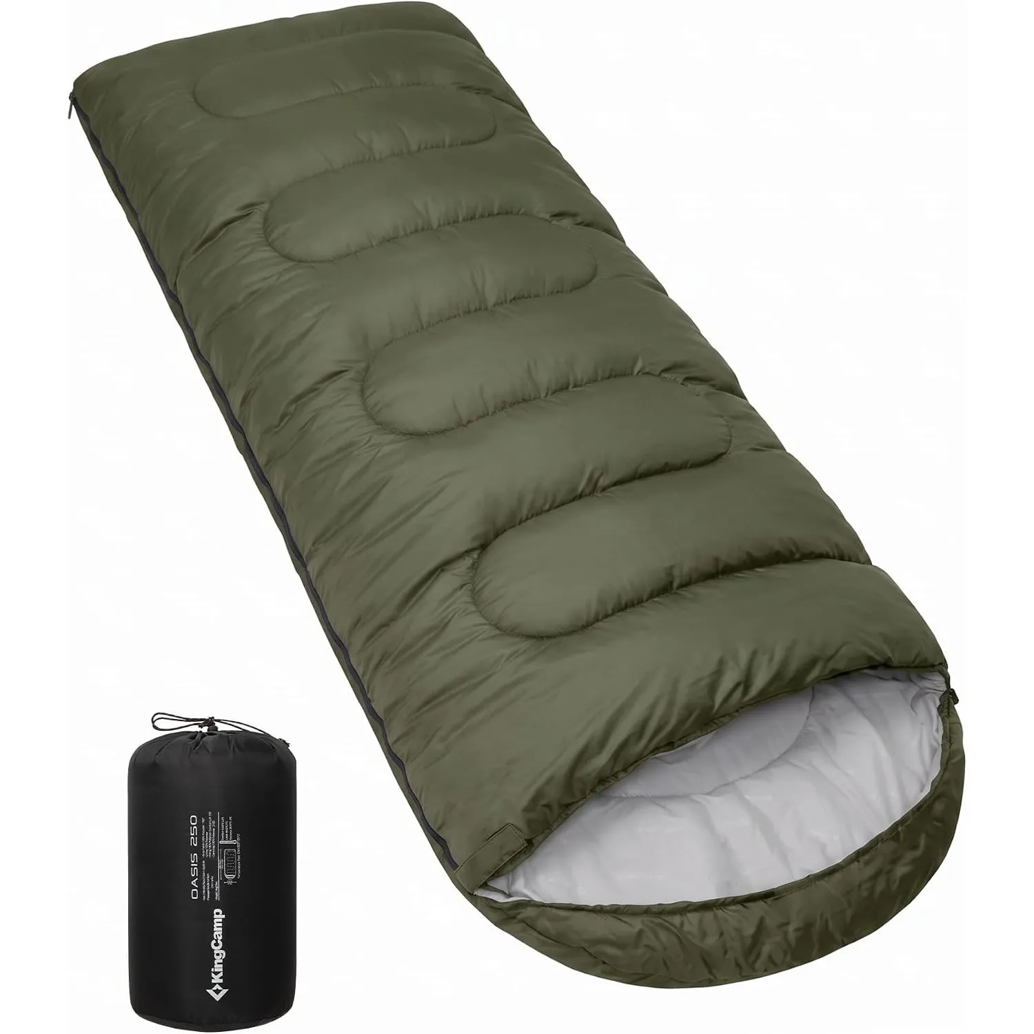 KingCamp Schlafsack für Erwachsene, 100% Flanell, XL Big and Tall