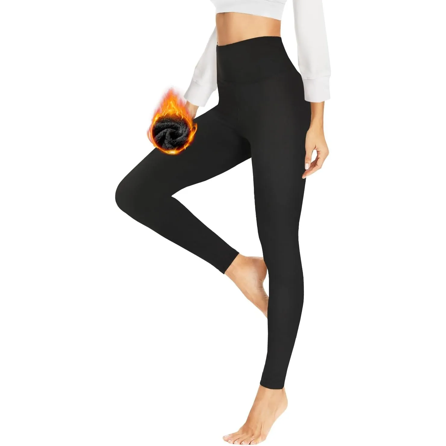 HLTPRO Thermo Leggings Damen High Waist Gefüttert im Winter für Sport Yoga