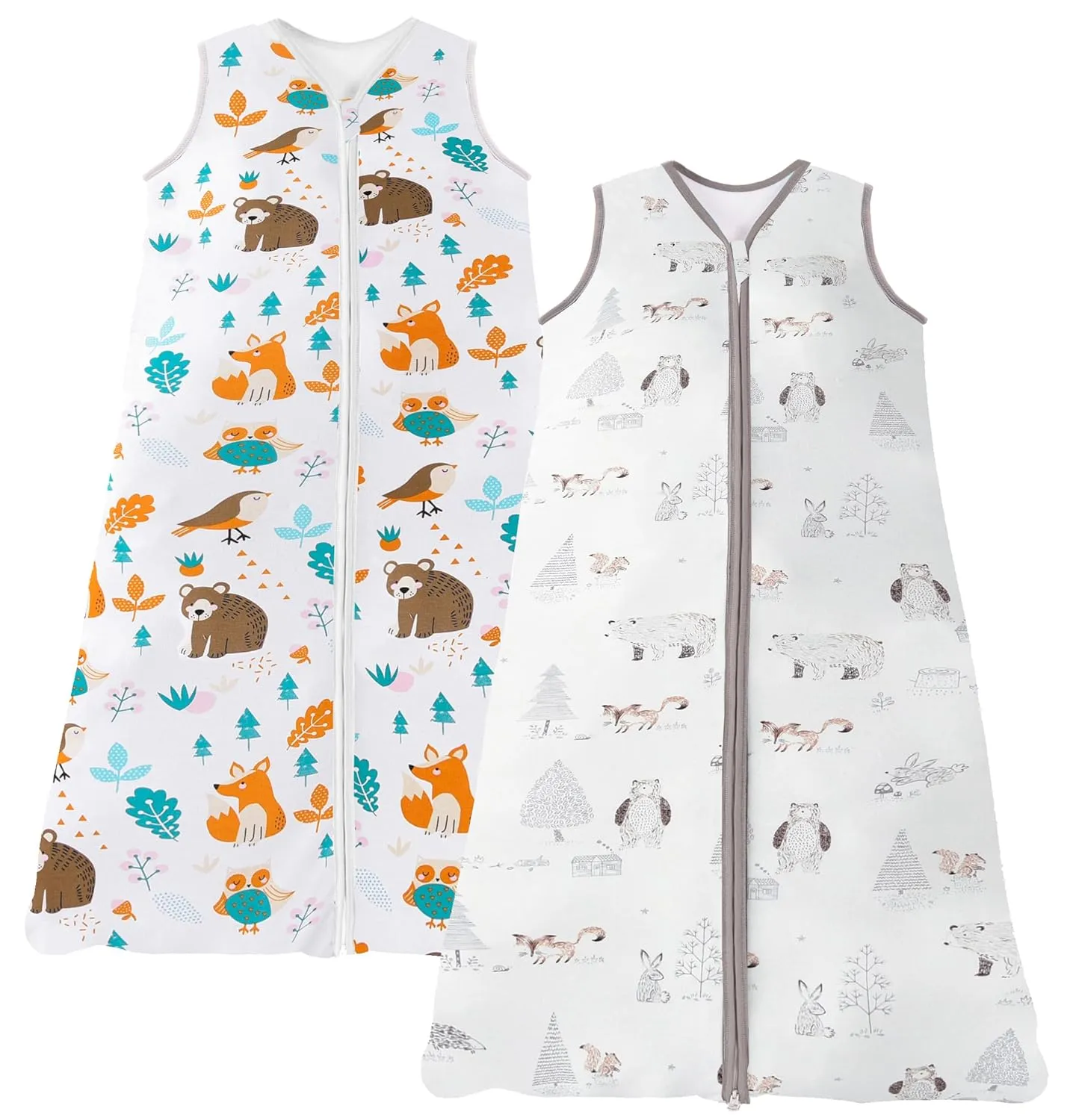 Chilsuessy Summer Sleeping Bag, Baby Sleeping Bag, Small Children's Sleeveless Pyjamas for Summer and Spring, 100% Cott…