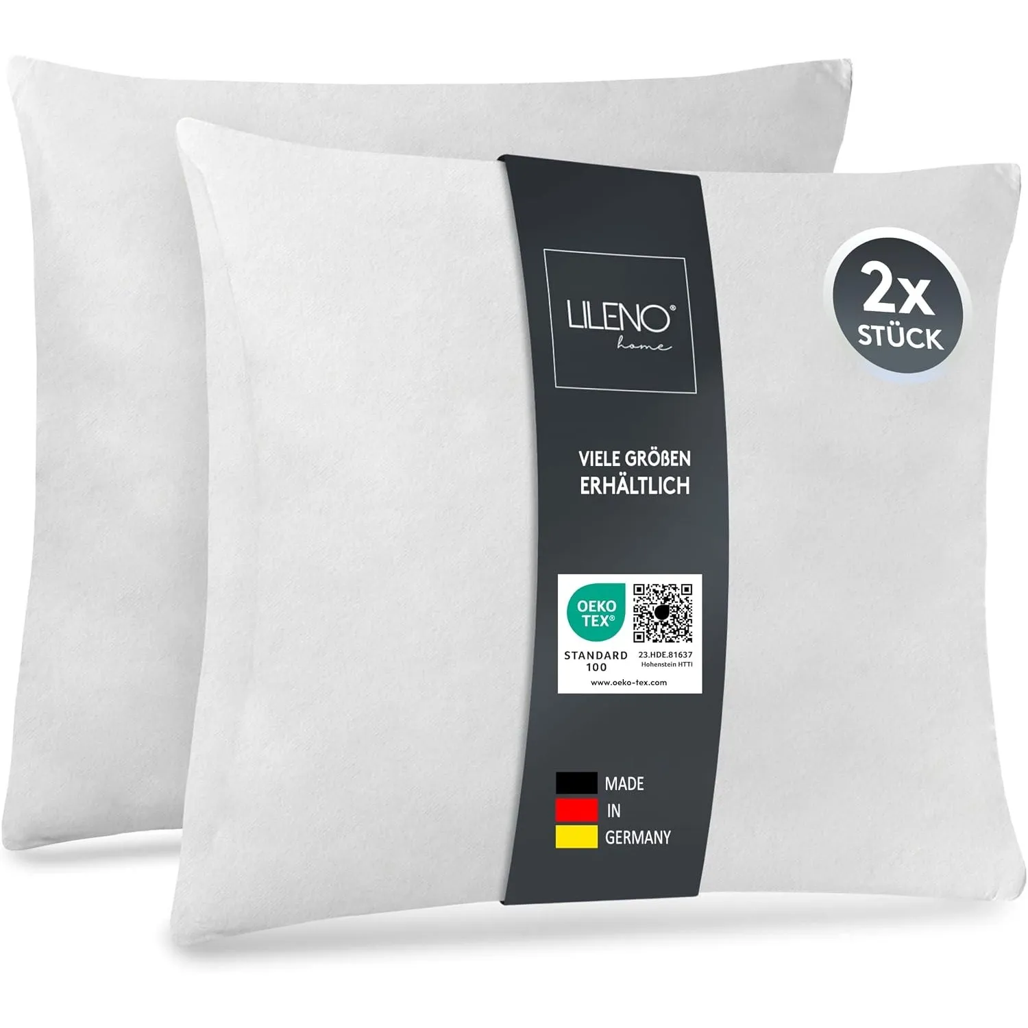 LILENO HOME Kissenfüllung (2er Set) | Pralle Füllung für Couchkissen &