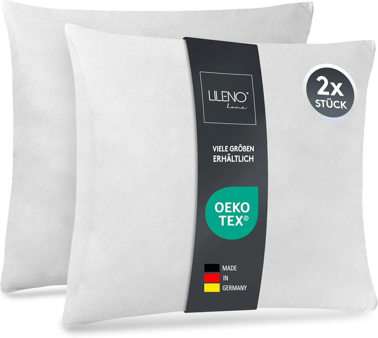 Lileno Home Cushion Filling, Set of 2, 40 °C Washable Inner Cushion, Suitable for Allergy Sufferers, Polyester Cushion …