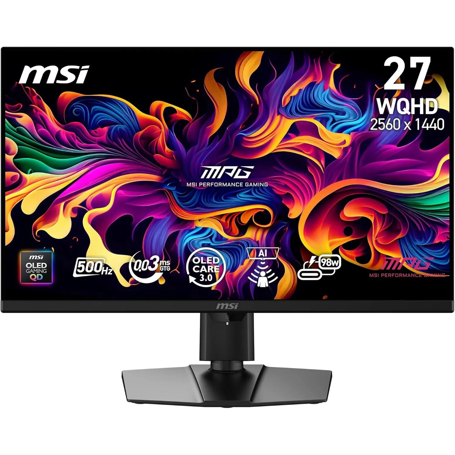 MSI MPG 271QRDE QD-OLED X50 Gaming Monitor, 27 Zoll, 500Hz, 0,03ms