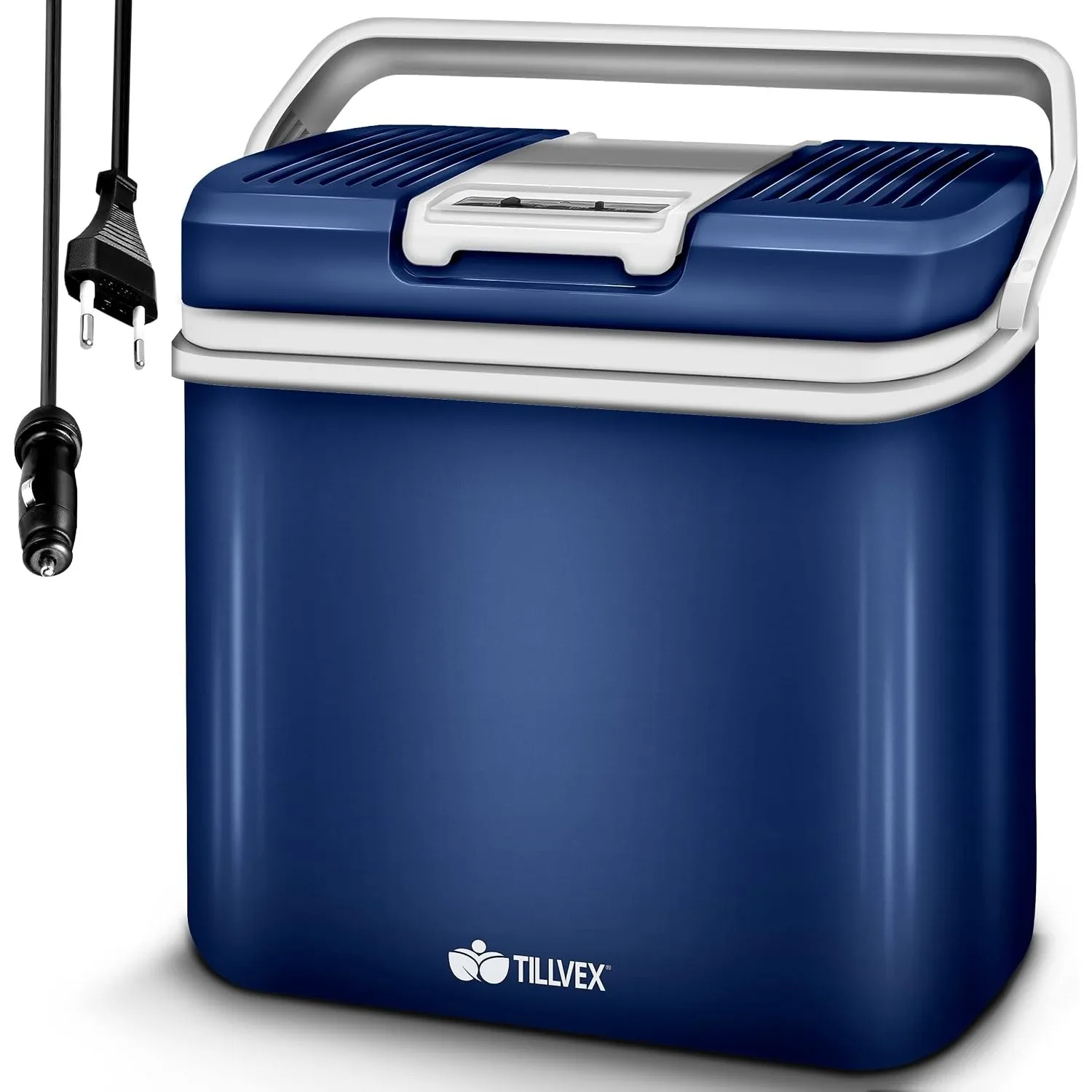 tillvex® Kühlbox elektrisch 24L | zum Kühlen und Warmhalten | 12 V & 230 V
