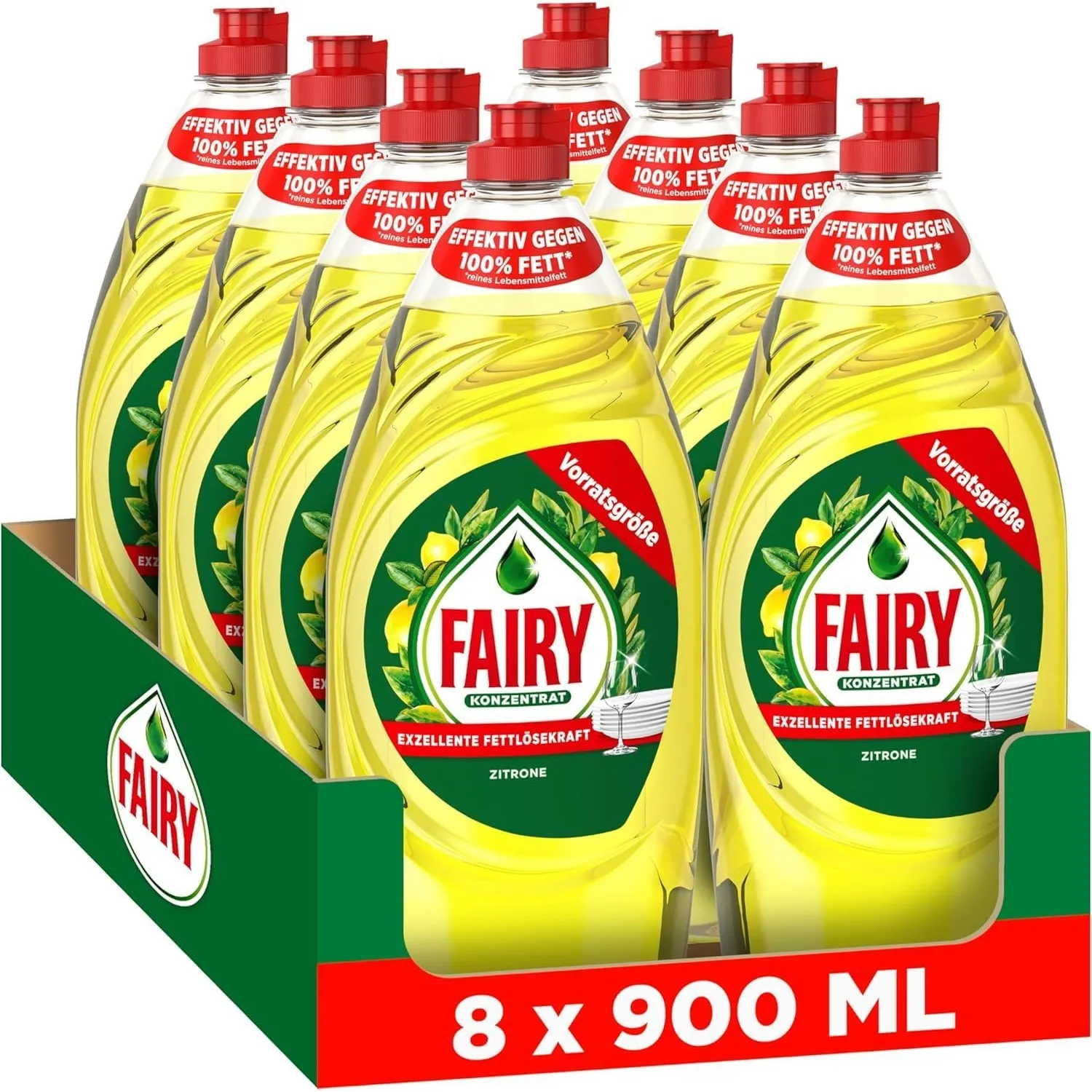Fairy Spülmittel Zitrone, 8x900 ml