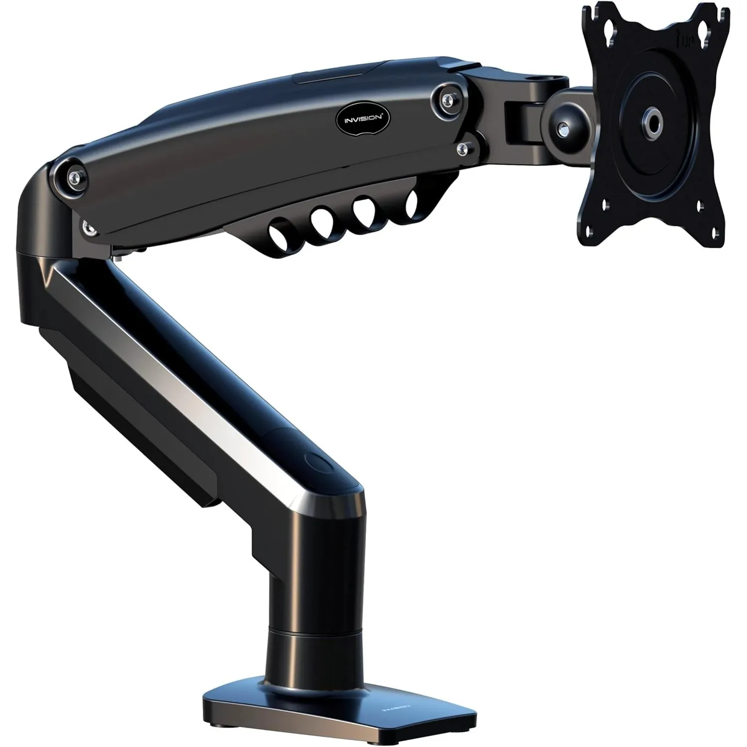 Invision Monitor Halterung für 19-32 Zoll Bildschirme - VESA 75 & 100 mm - Schreibtischklemme Ständer - Höhenverstellba…