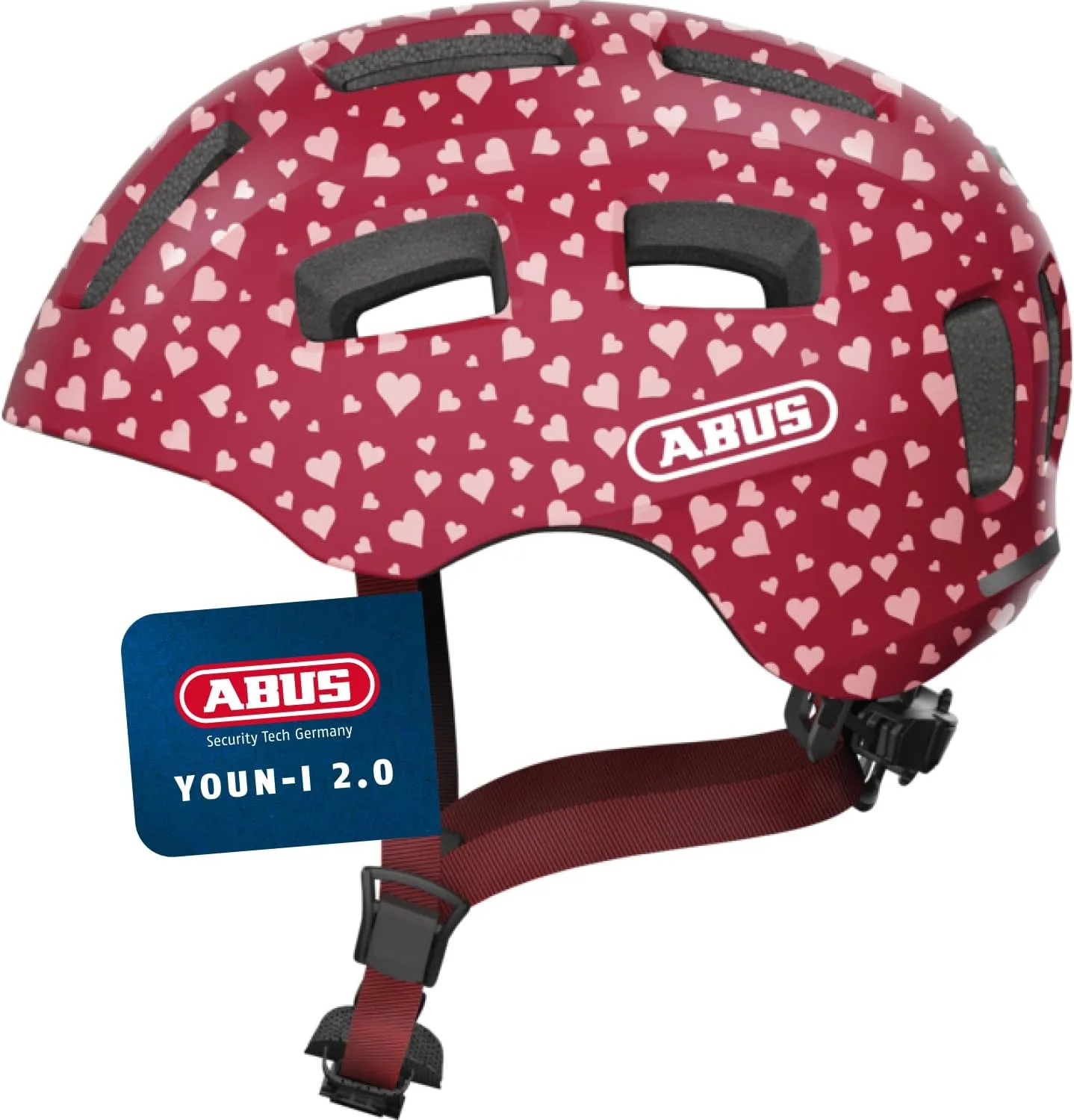 ABUS Fahrradhelm Youn-I 2.0 - mit Licht für Kinder, Jugendliche und junge Erwachsene - für Mädels und Jungs