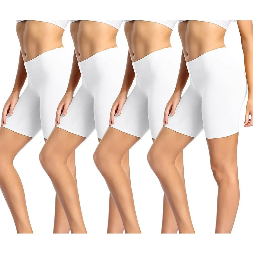 wirarpa Radlerhose Damen Kurz Baumwolle Boxershorts Unter Kleid Rock Unterhosen mit Bein Anti Scheuern Kurz Leggings 4e…