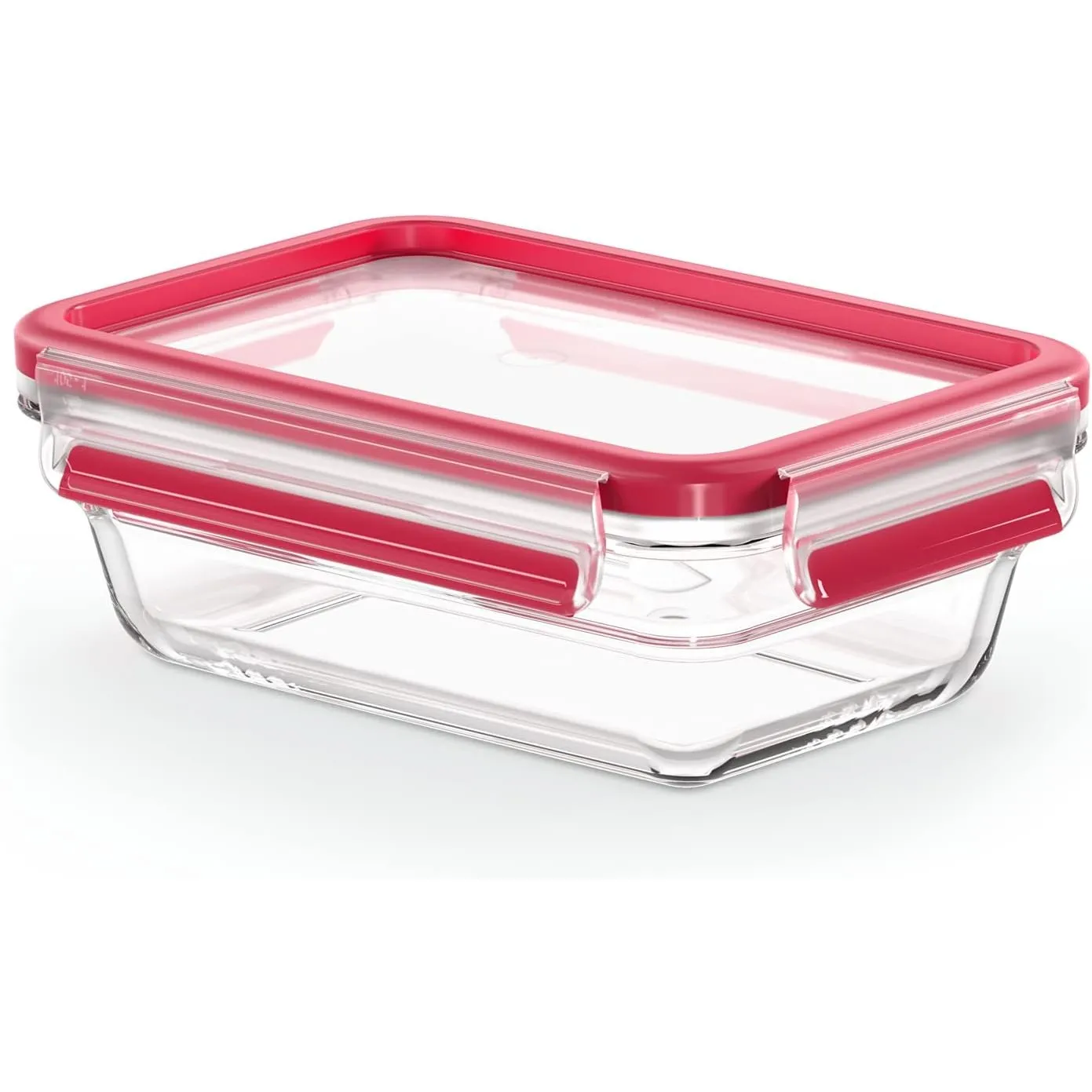 EMSA Clip & Close Glas Frischhaltedosen-Set, rechteckig, 0,7 L, 19,7 x 13,6 x 7 cm, 100 Prozent dicht, Glasbehälter spü…