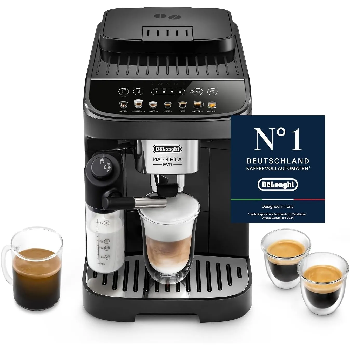 De'Longhi Magnifica Evo - Kaffeevollautomat 7 Getränke Schwarz