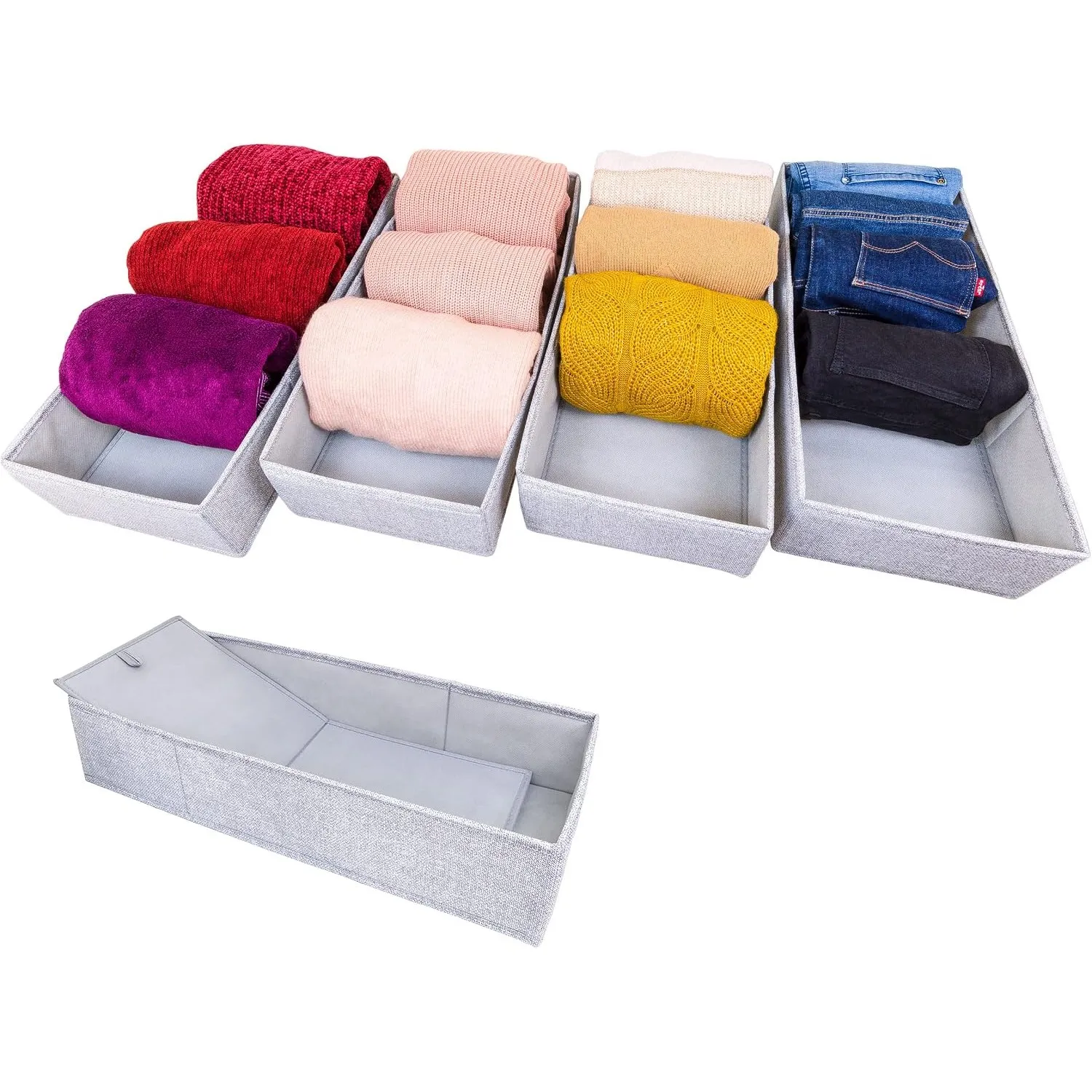 SIMPLE JOY® PAX100 FileFolding Box passgenau Premium PAX Organizer, 4Fach