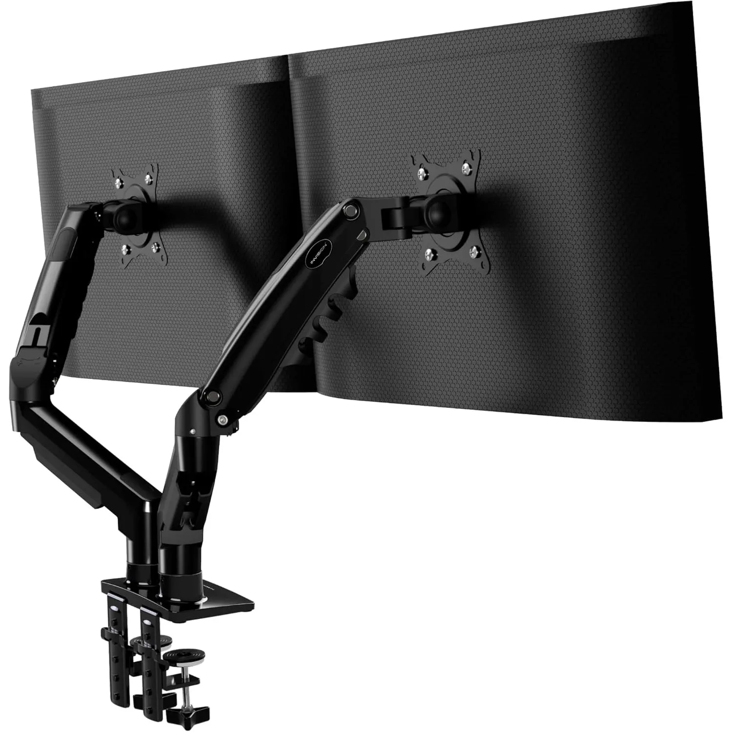 Invision Monitor Halterung für 19-32 Zoll Bildschirme - VESA 75 & 100 mm - Schreibtischklemme Ständer - Höhenverstellba…