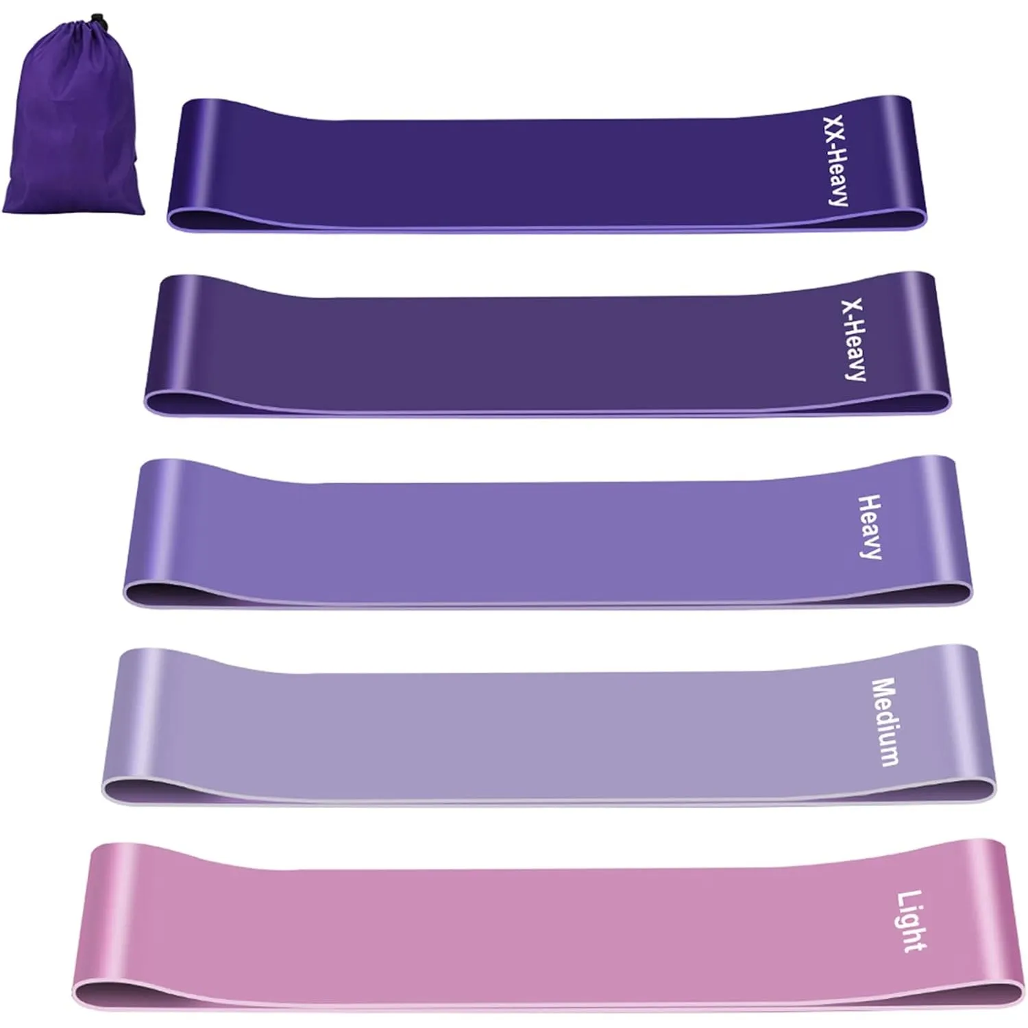 Fokky Fitnessbänder [5er Set], 100% Naturlatex Resistance Bands Widerstandsbänder mit Übungsanleitung auf Deutsch & Tra…