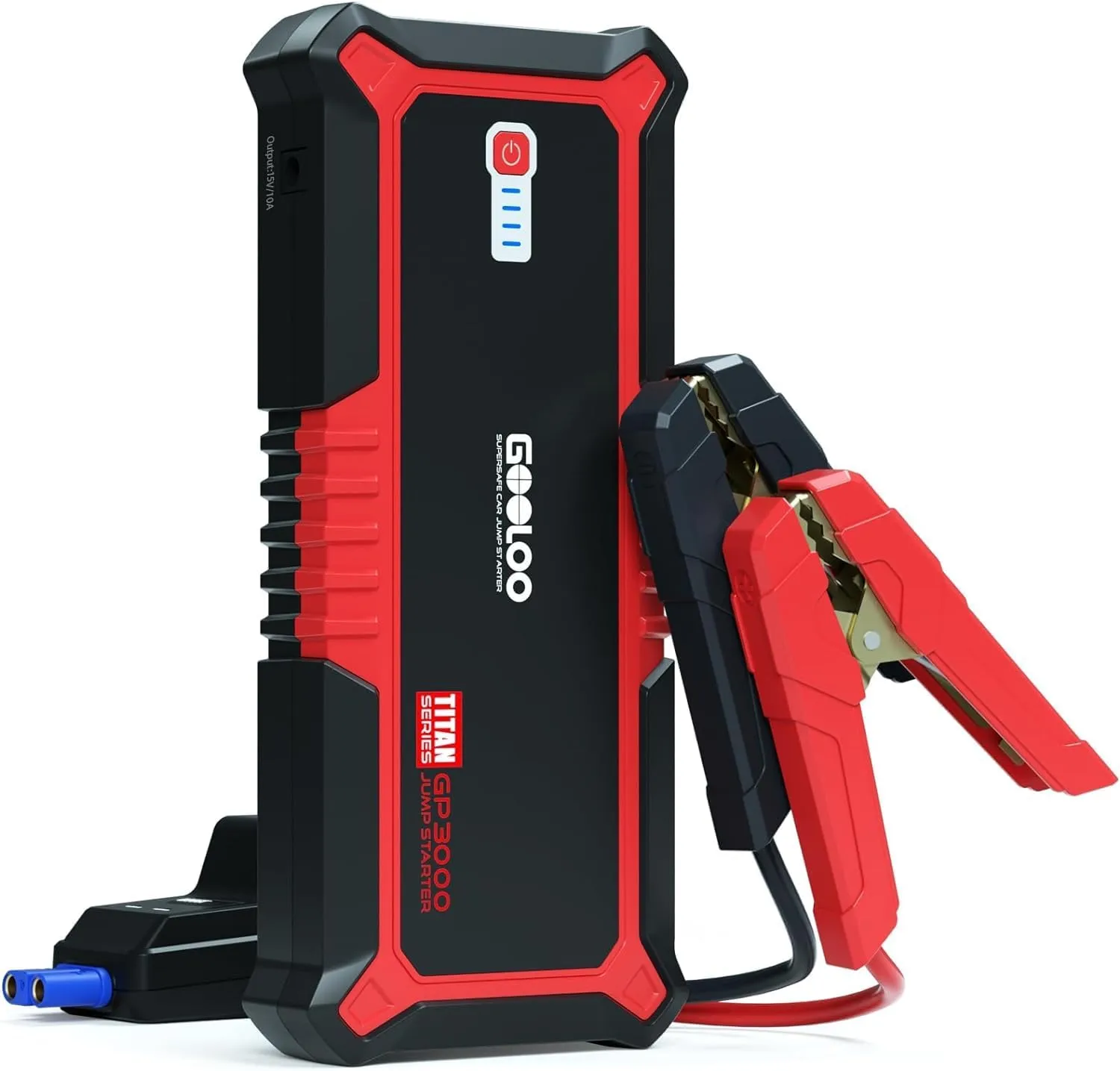 GOOLOO GP3000 Starthilfe Powerbank,3000A Tragbares Starthilfe für bis zu 9,0L-Gas und 7,0L Diesel, 12V SuperSafe Lithium Batterie Booster Auto Starthilfe mit USB-Schnellladung