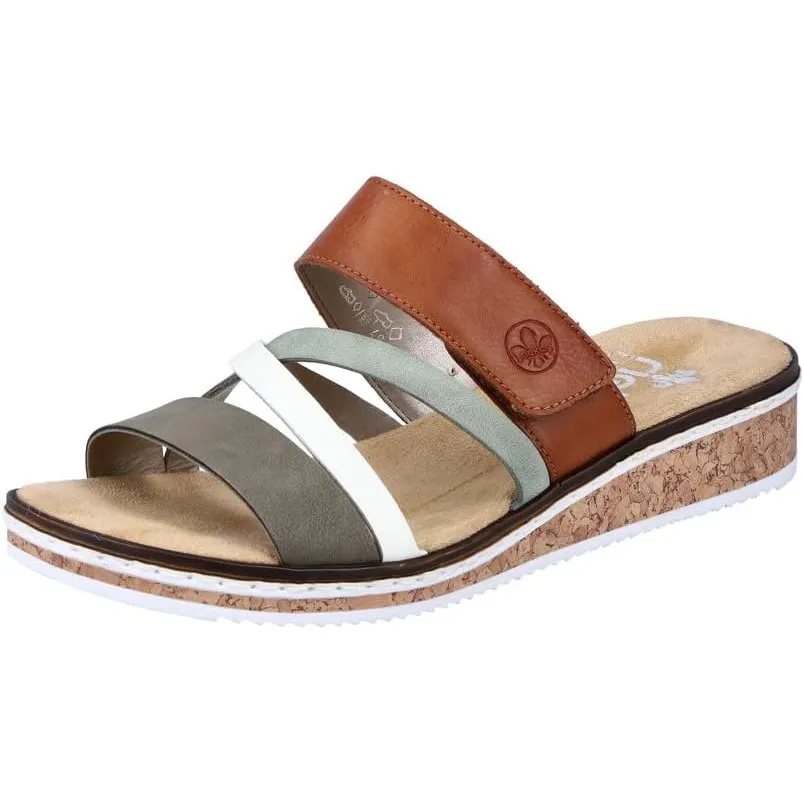 Rieker Damen Pantoletten V3652, Frauen Slipper