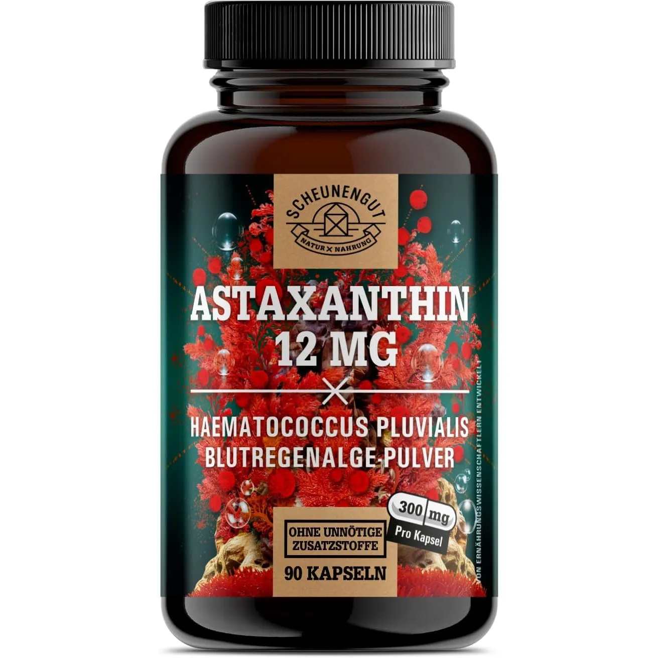 Astaxanthin - Astaxanthin 12mg -Stark- in Esterform - Vegan DE SCHEUNENGUT®