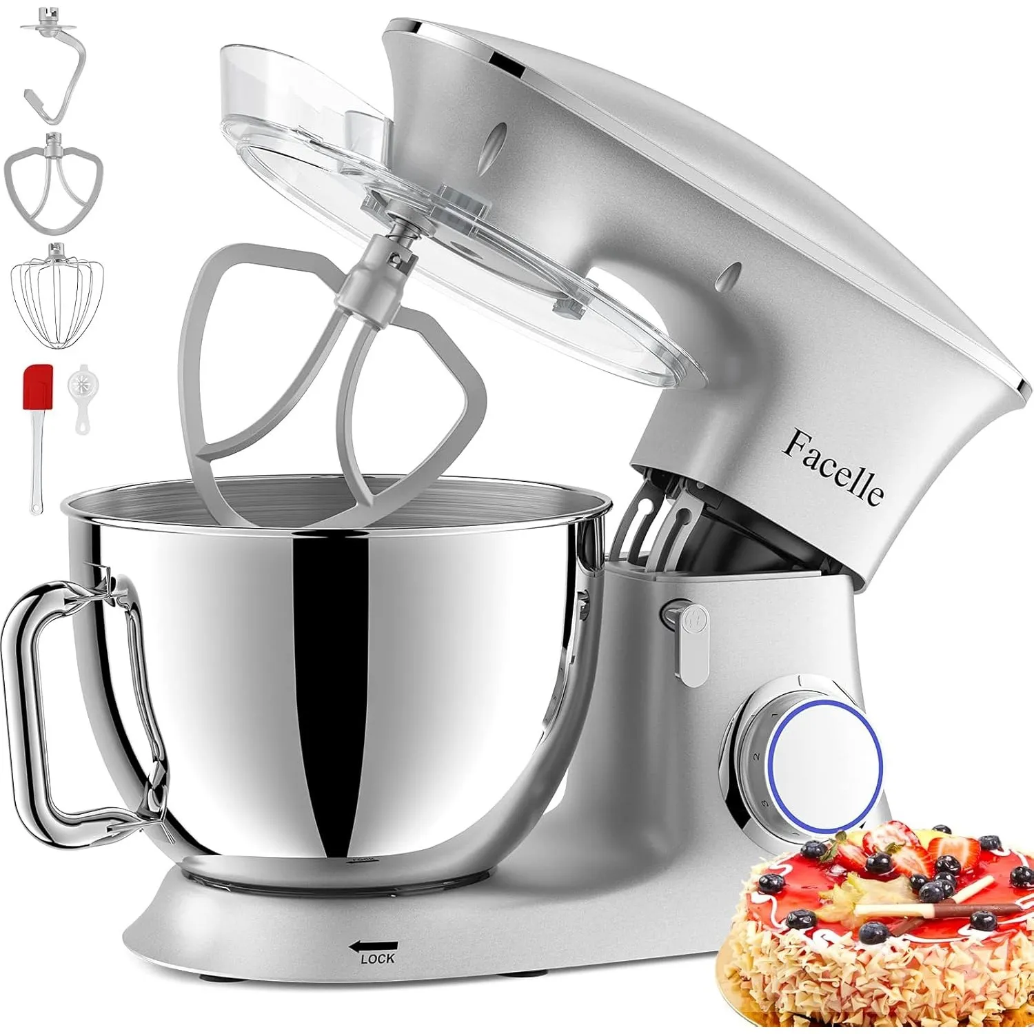 Küchenmaschine Knetmaschine 2000W 8,5L Teigknetmaschine Teigmaschine