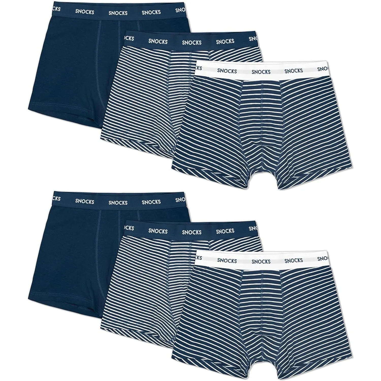 Snocks Boxershorts Herren aus Bio-Baumwolle, 6er Pack | elastischer Gummibund, atmungsaktiv, kein juckendes Etikett, Un…
