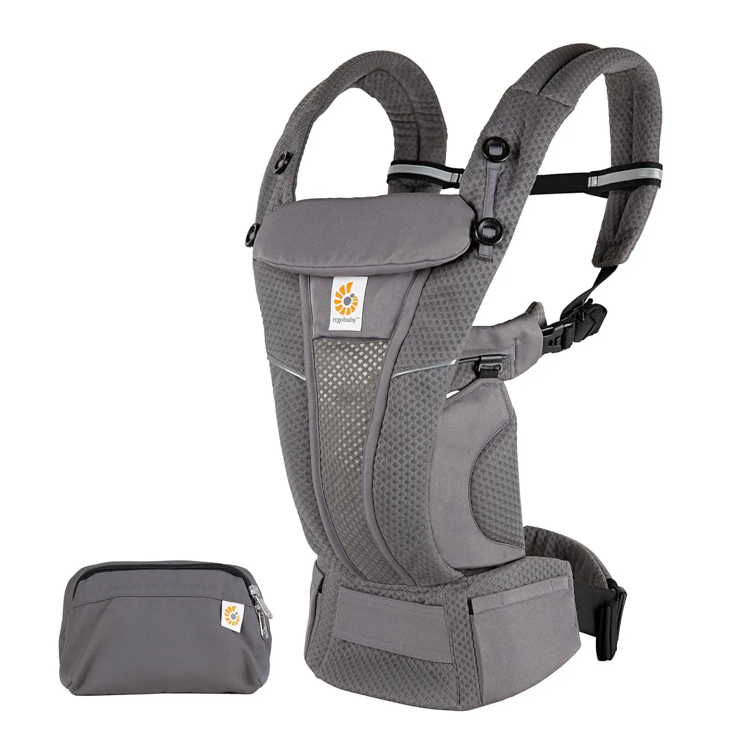 Ergobaby Omni Breeze Babytrage für Neugeborene ab Geburt bis 20kg, 4 Positionen SoftFlex Mesh Ergonomische Babybauchtra…