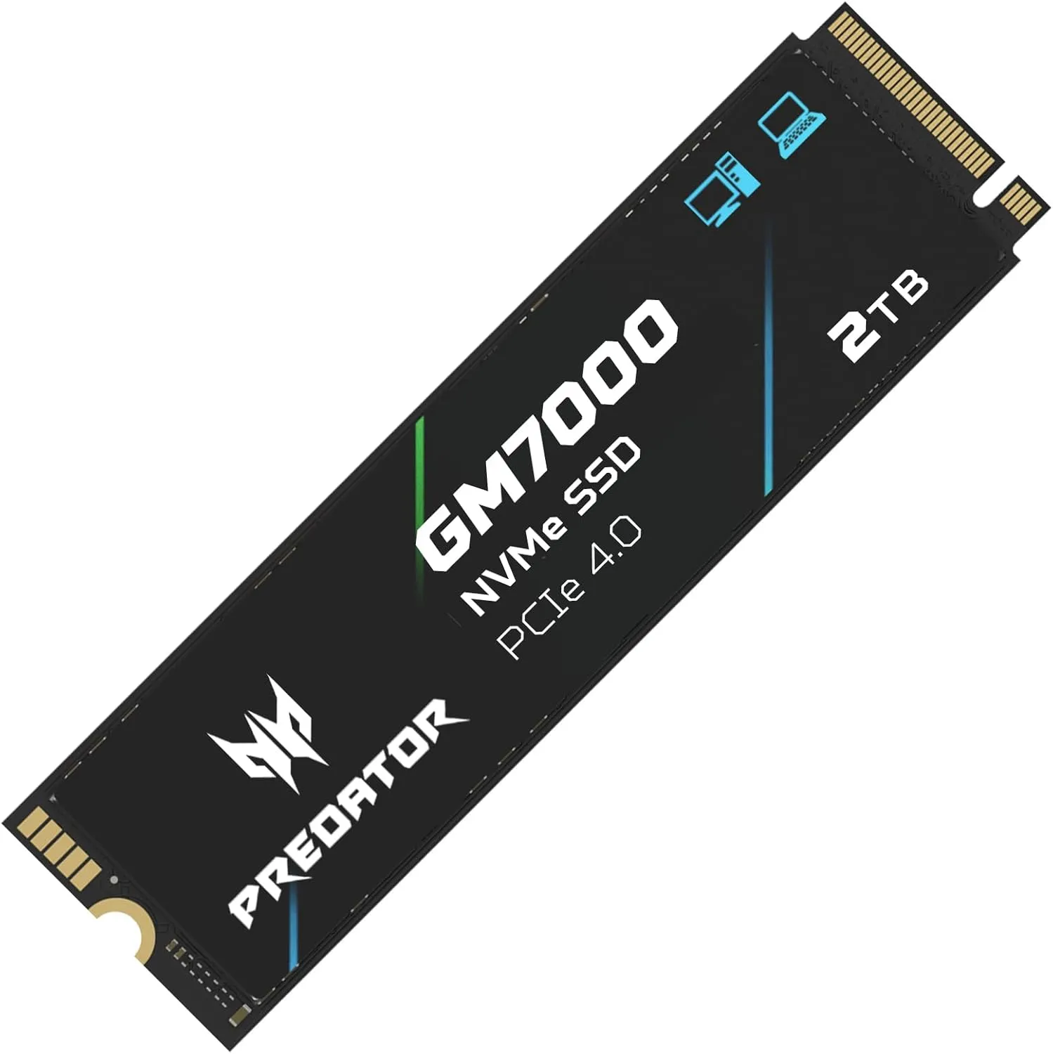 Acer Predator GM7000 Gaming SSD 2TB - up to 7400 MB/s Read - M.2 2280 NVMe PCIe Gen4 with DRAM Cache, Internal Solid St…