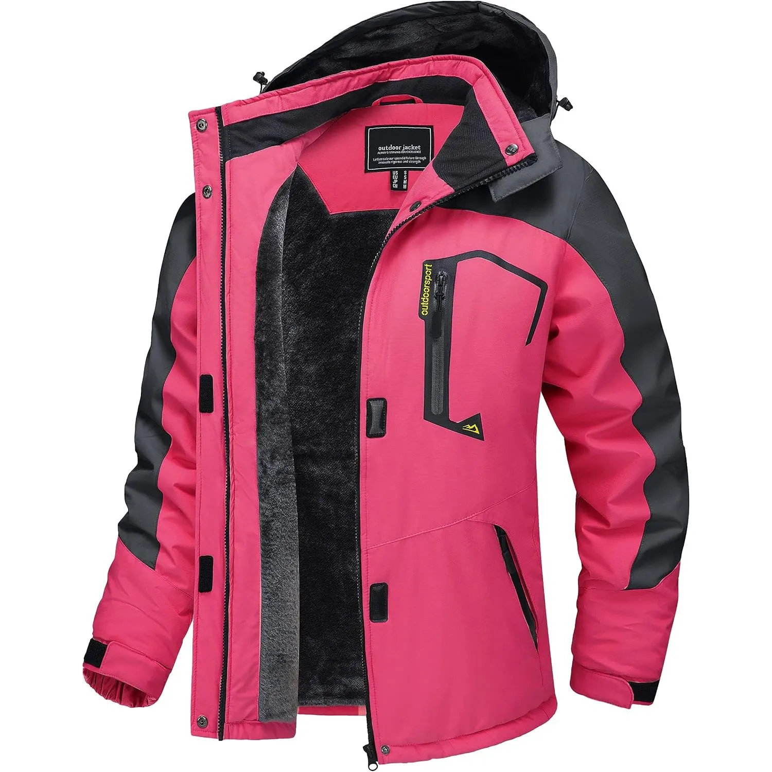 TACVASEN Winterjacke Damen Skijacke Warme Fleece Wasserdicht Jacken
