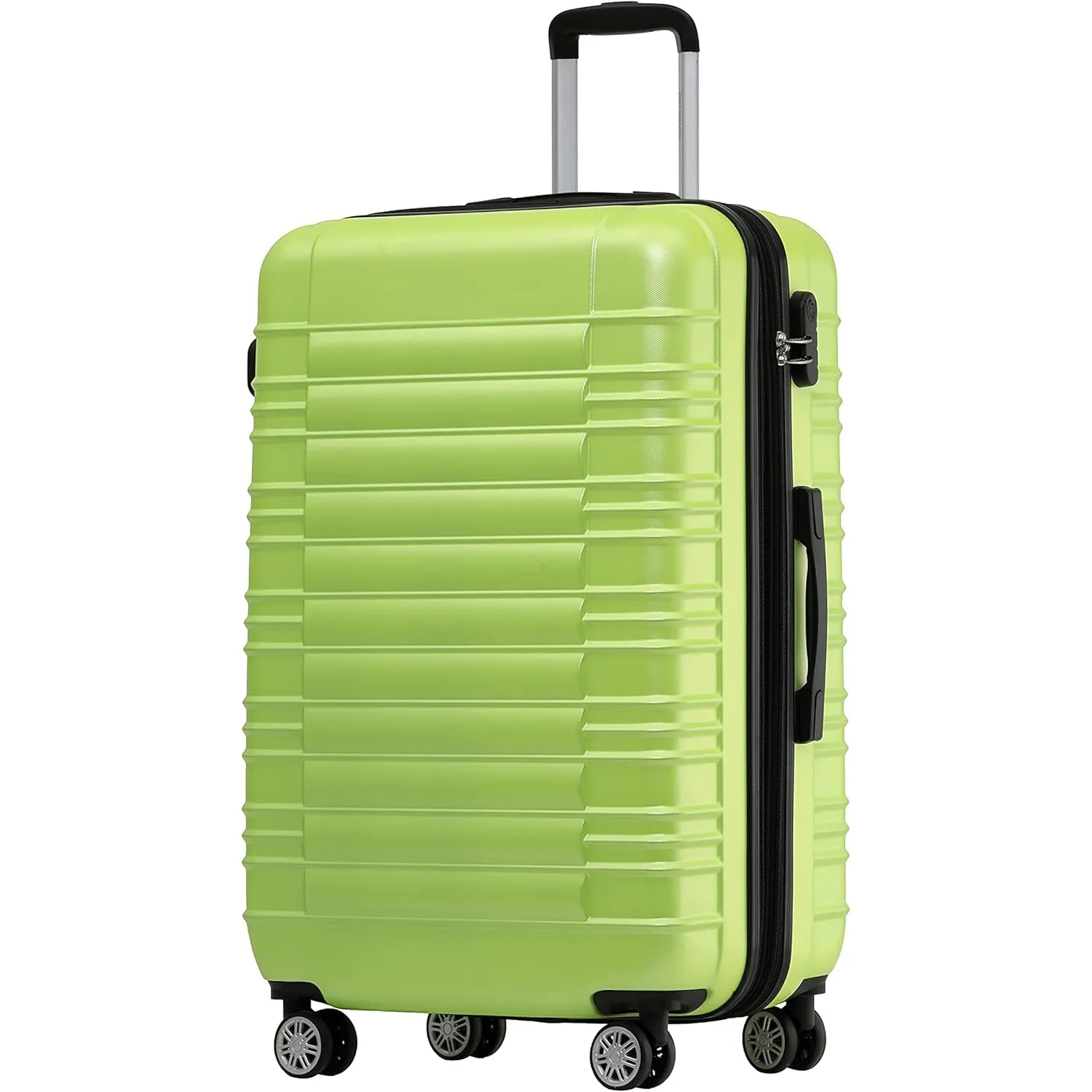 BEIBYE Zwillingsrollen Reisekoffer Koffer Trolleys Hartschale M-L-XL-Set (Green, M)
