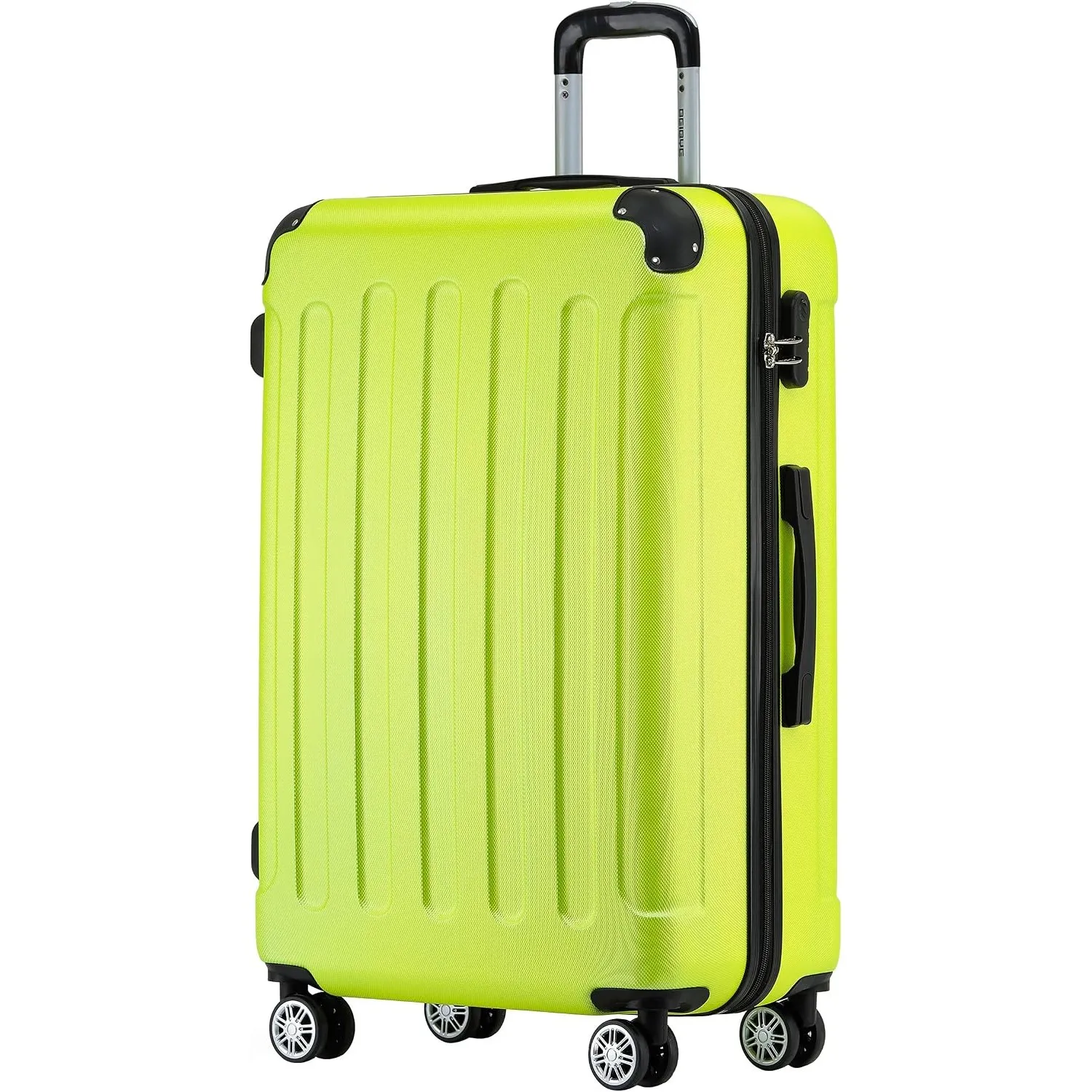 BEIBYE Reisekoffer L 66 cm – Hartschalenkoffer aus ABS mit Doppelrollen für Urlaubsreisen, Grün