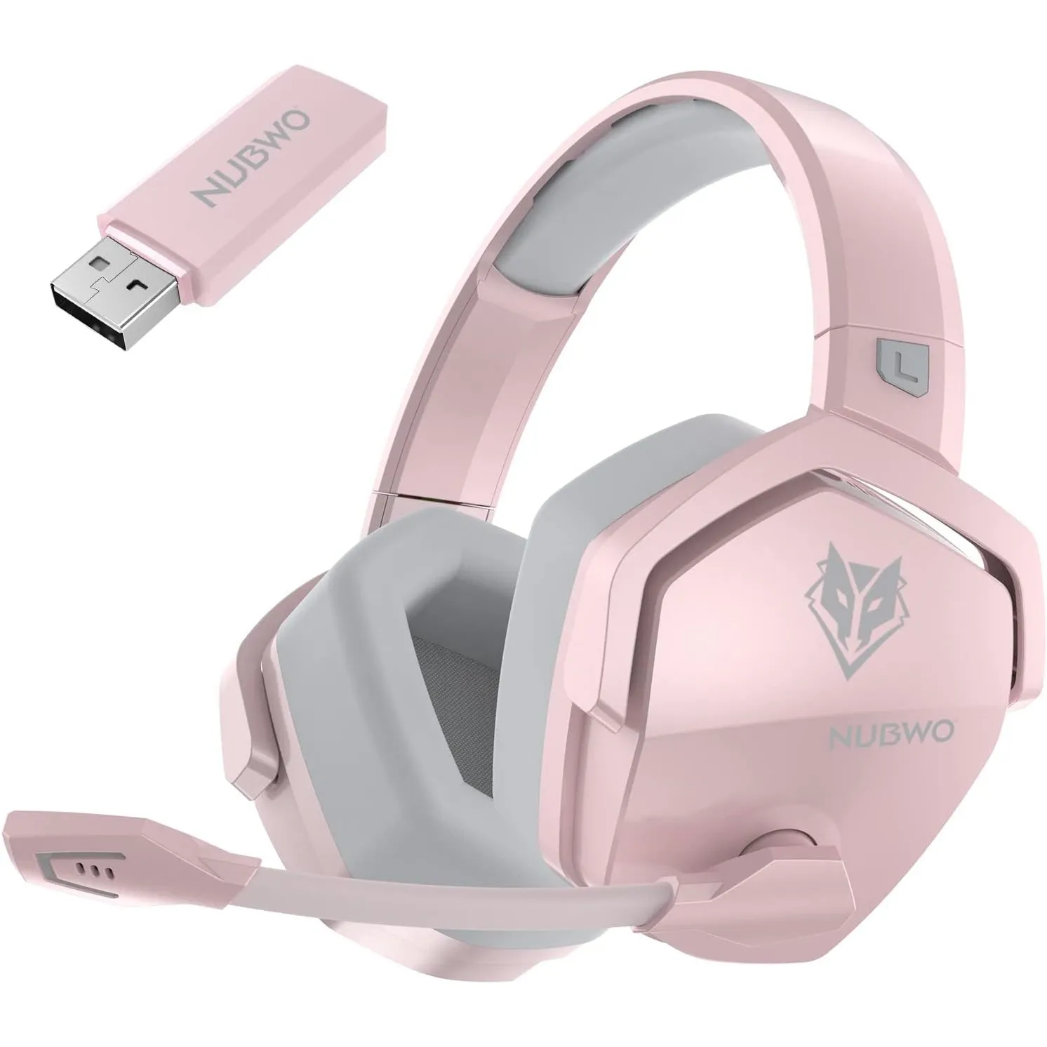 NUBWO G06 Dual Wireless Gaming Headset mit Mikrofon für PS5, PS4, PC, Mobile: 2.4 GHz Wireless + Bluetooth - 100 Stunde…
