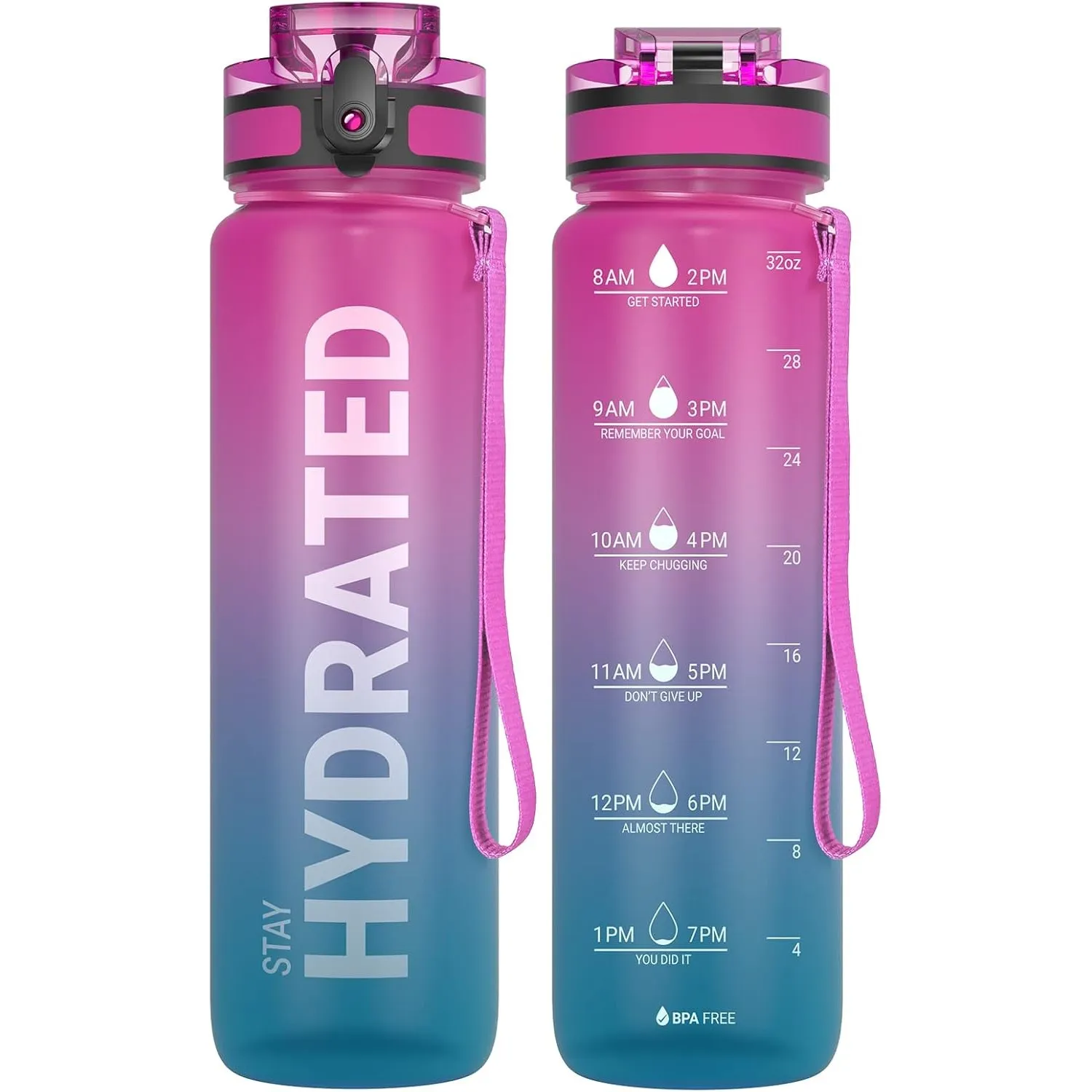 Sahara Sailor Trinkflasche, Sport Trinkflasche, [BPA-frei Tritan] 1L/500ML/750ML Auslaufsicher Sport Wasserflasche, Spo…