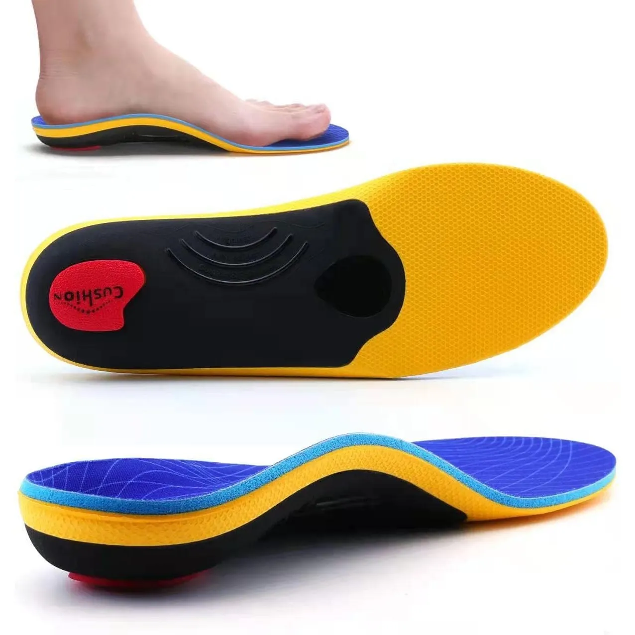 VALSOLE Orthopädische Einlegesohlen, Plantar Fasciitis Hohe Arch Support Schuheinlagen, Für Fersensporn,Plattfuß, Fußsc…