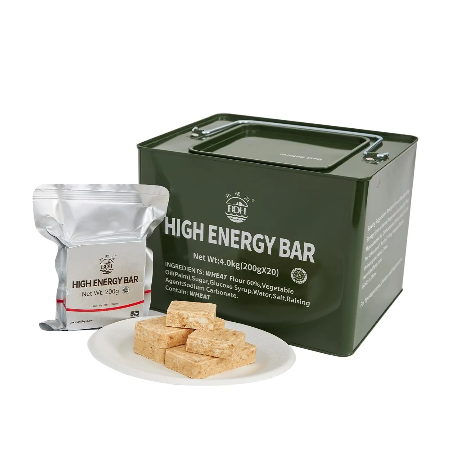 Original Energiekekse, Notfallration, 20 × 200 g im Metallbehälter