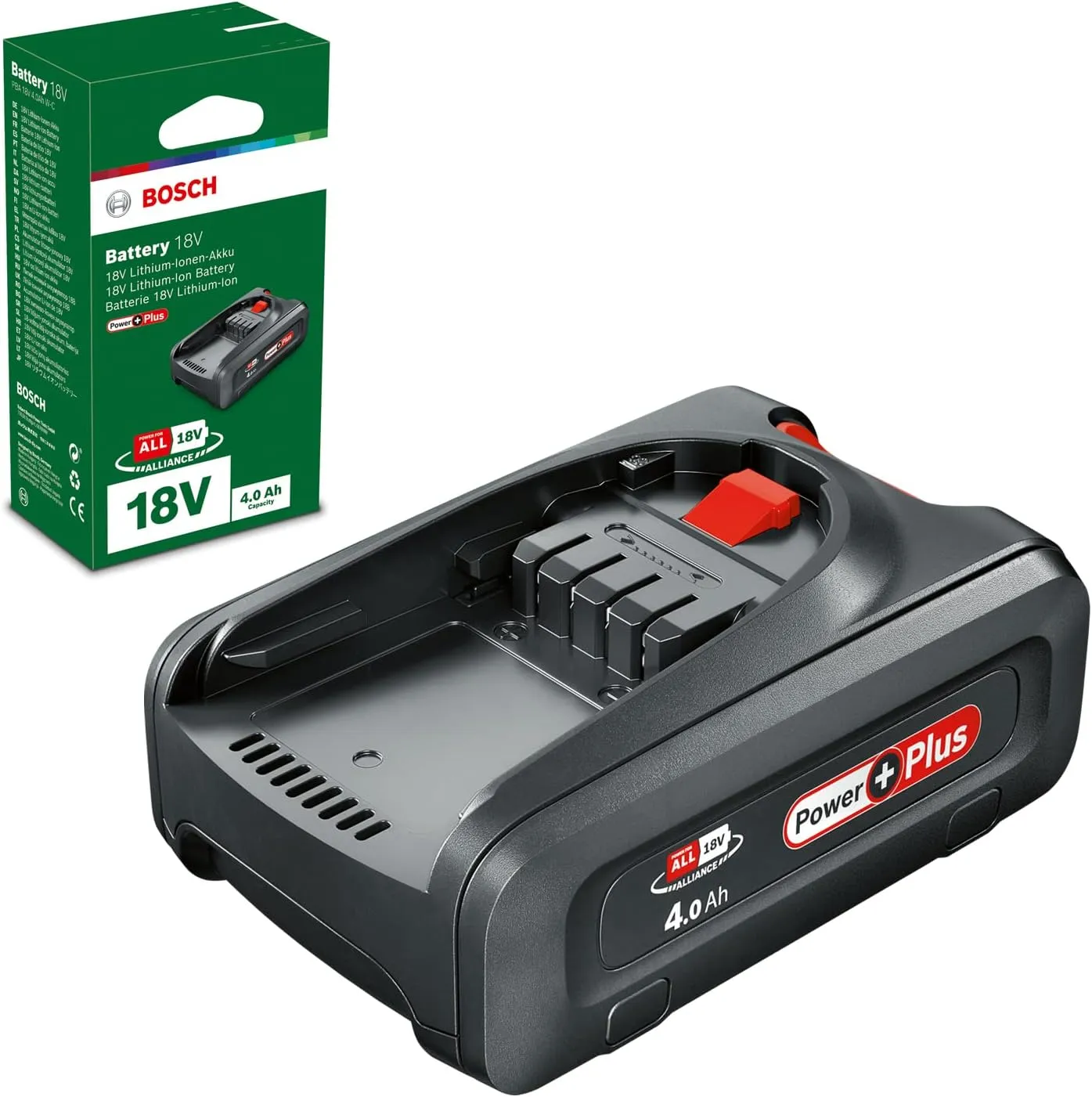 Bosch Akku 18V 4.0 Ah PowerPlus (1 Akku 18V 4.0 Ah, 18 Volt System, im Karton)