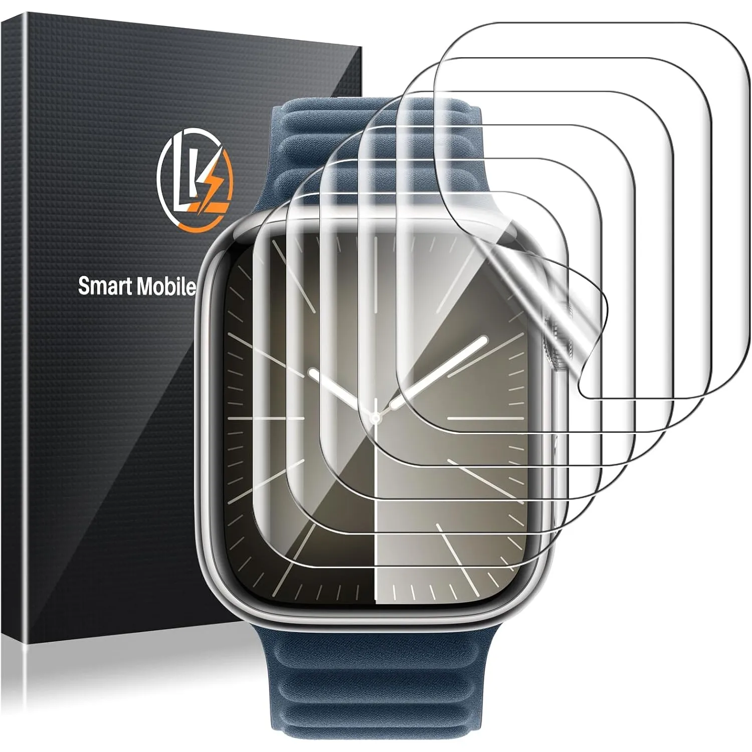 LK 6 Stück Schutzfolie für Apple Watch Series 9/8/7 41mm