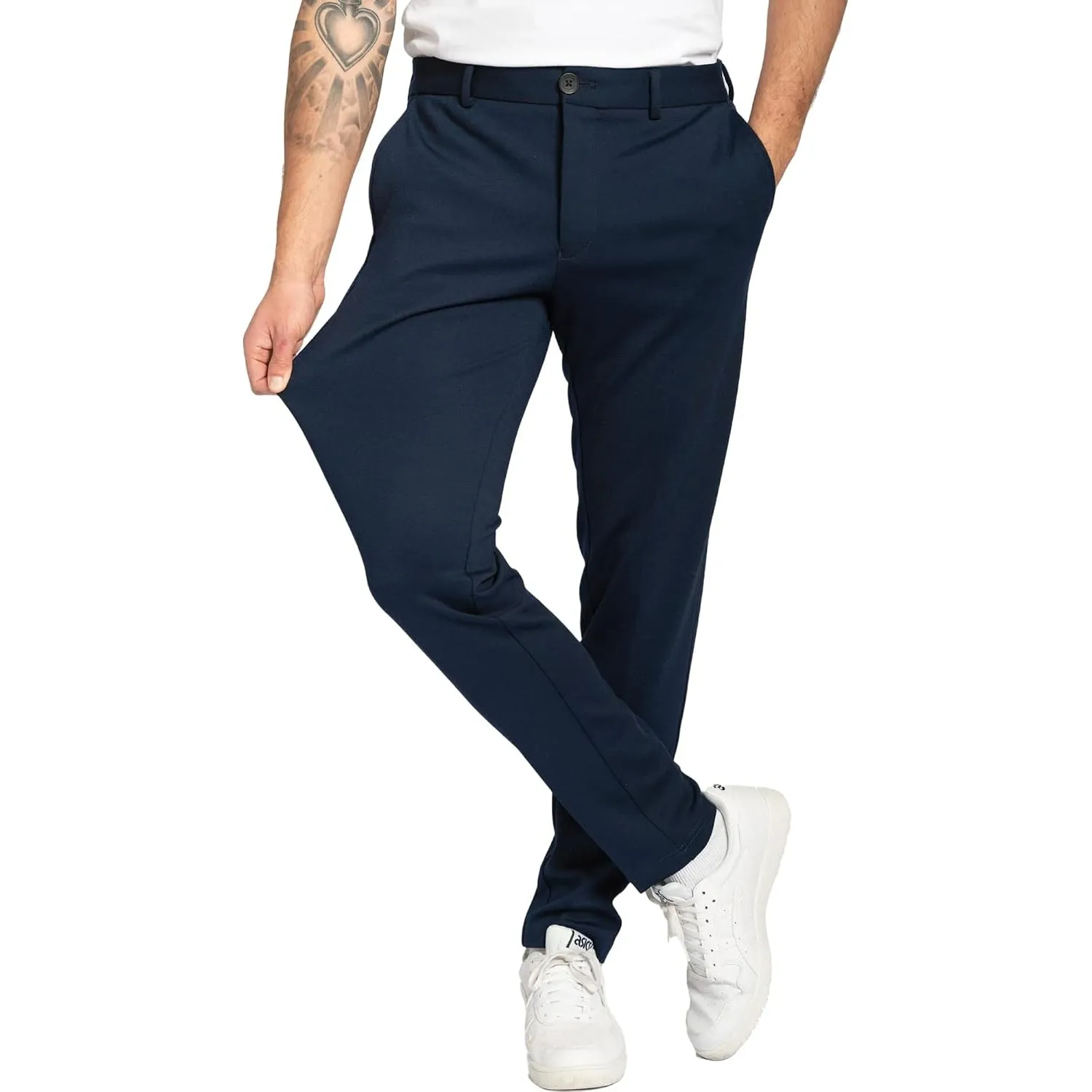 Performance Pants Chino Hose Herren Stretch Slim Fit | Sommerhose Anzughose