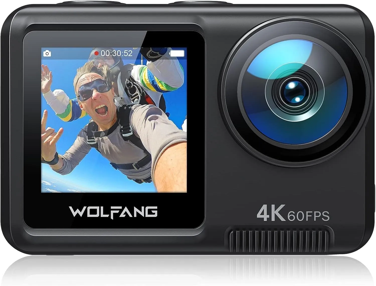 WOLFANG GA420 Action Cam 4K 60FPS Underwater Camera WiFi 10 m Waterproof without Housing 3.0 Ice Image Stabiliser Dual …