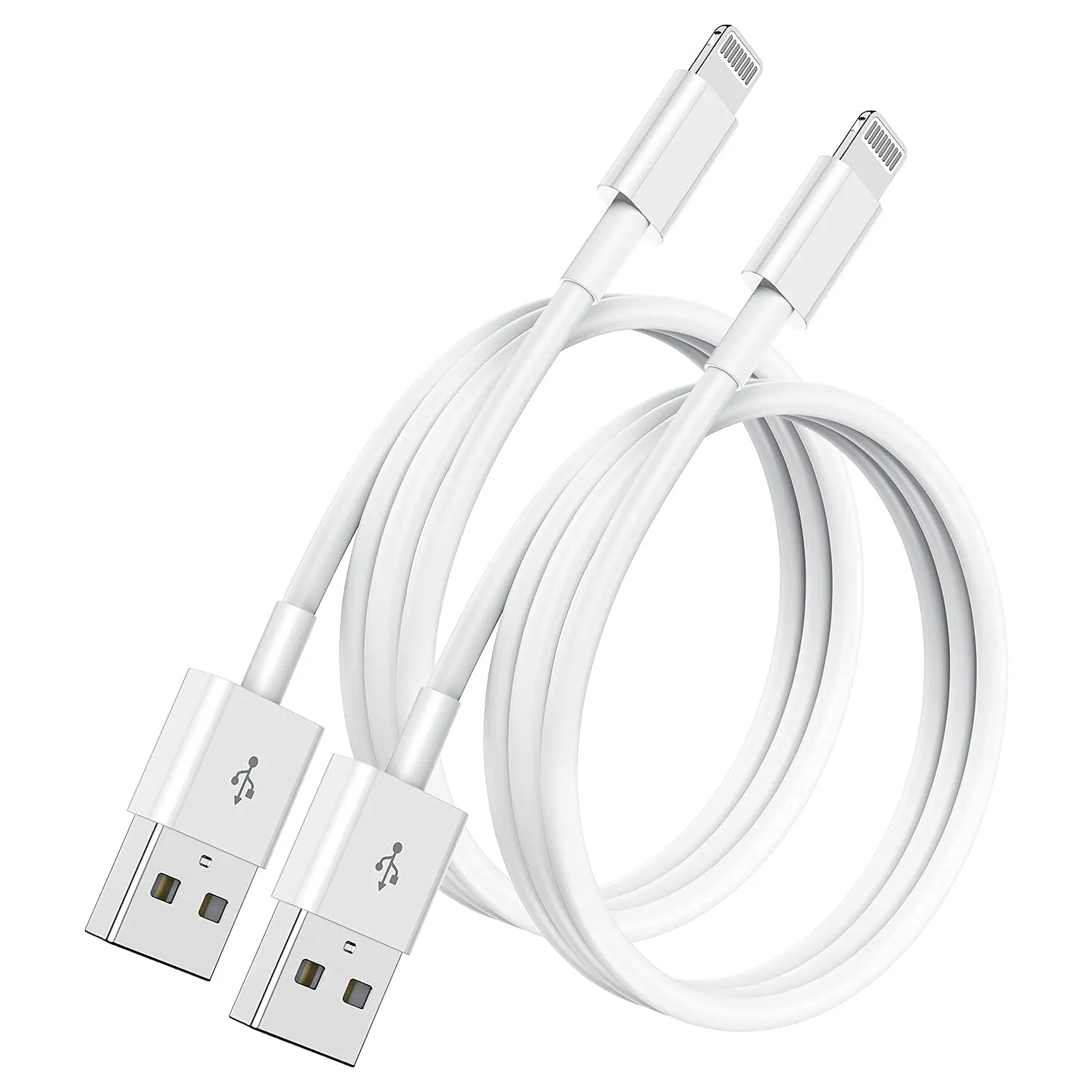 iPhone Ladekabel Original Schnellladekabel 2m, USB Lightning Kabel Apple MFi zertifiziertes für iPhone 14/13 Pro/12/11/XS/XS Max/XR/X/8/7/6/SE/iPad-2Pack