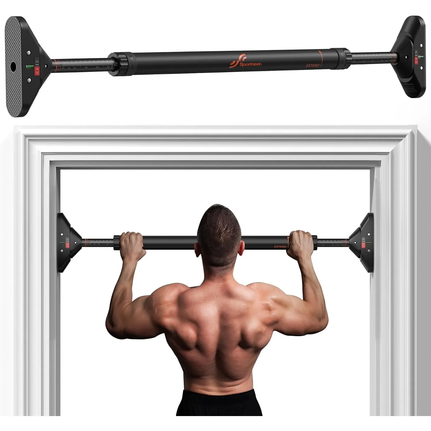 Sportneer Klimmzugstange Türrahmen, Pull Up Bar Reckstange Ohne Schrauben