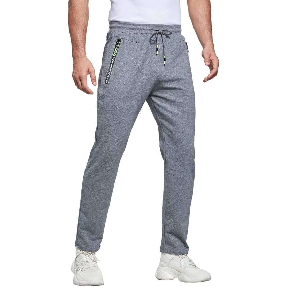 ZOXOZ Jogginghose Herren Baumwolle mit Reißverschluss Taschen Sweatpants Herren Hose