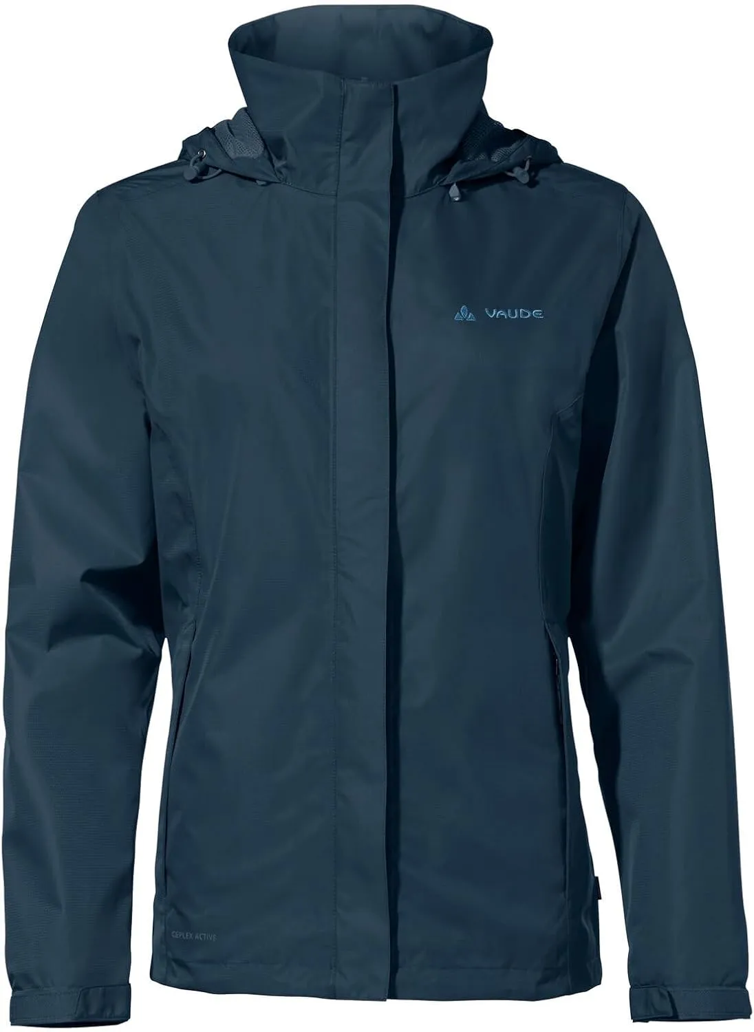 VAUDE Escape Light Regenjacke Damen – wasserdicht, atmungsaktiv und winddicht mit 2-Lagen-Membran, verstaubare Kapuze, …